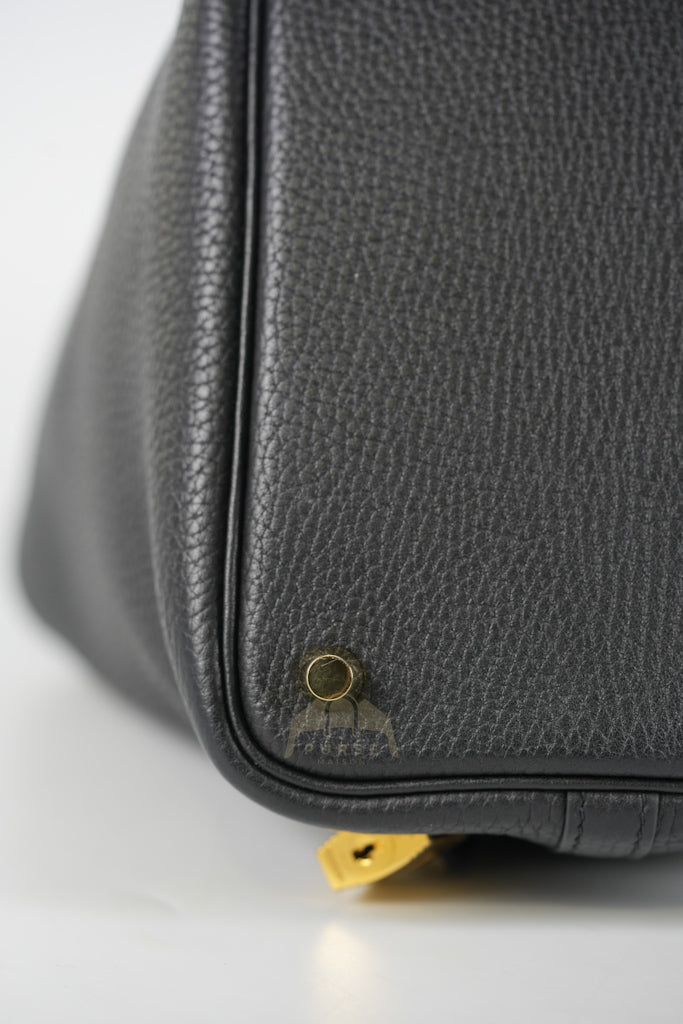 Picotin 18 in Black Clemence Leather and Gold Hardware Stamp Y (2020) | Purse Maison Luxury Bags Shop