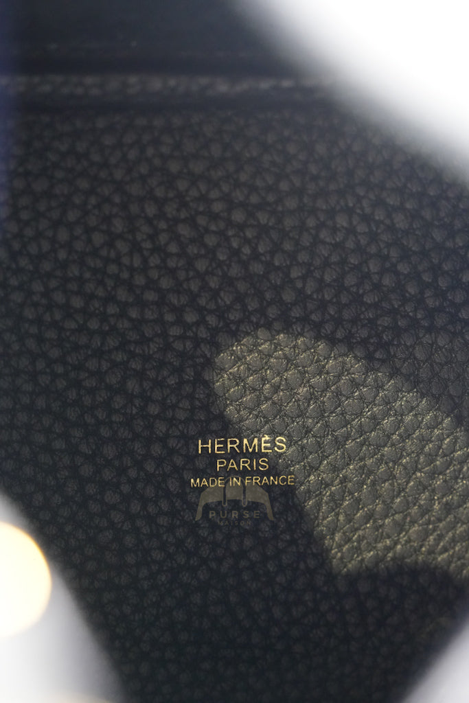 Picotin 18 in Black Clemence Leather and Gold Hardware Stamp Y (2020) | Purse Maison Luxury Bags Shop