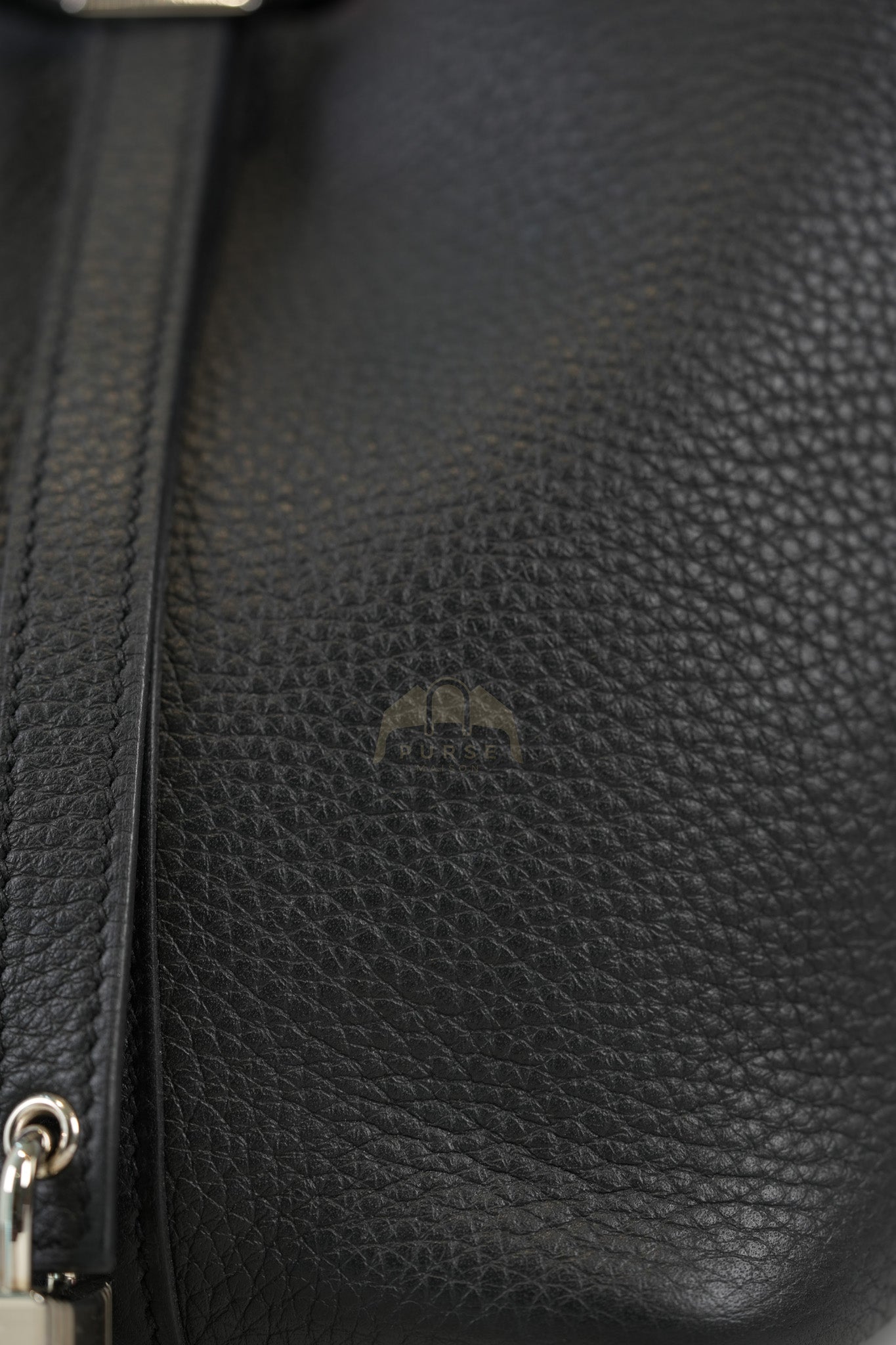 Picotin 18 in Noir/Black Clemence Leather Palladium Hardware Stamp U(2022) | Purse Maison Luxury Bags Shop