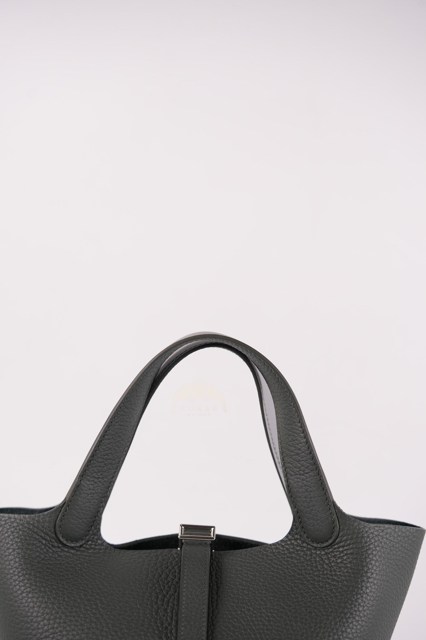 Picotin 18 in Vert Mangrove Clemence Leather Palladium Hardware (Stamp K) | Purse Maison Luxury Bags Shop