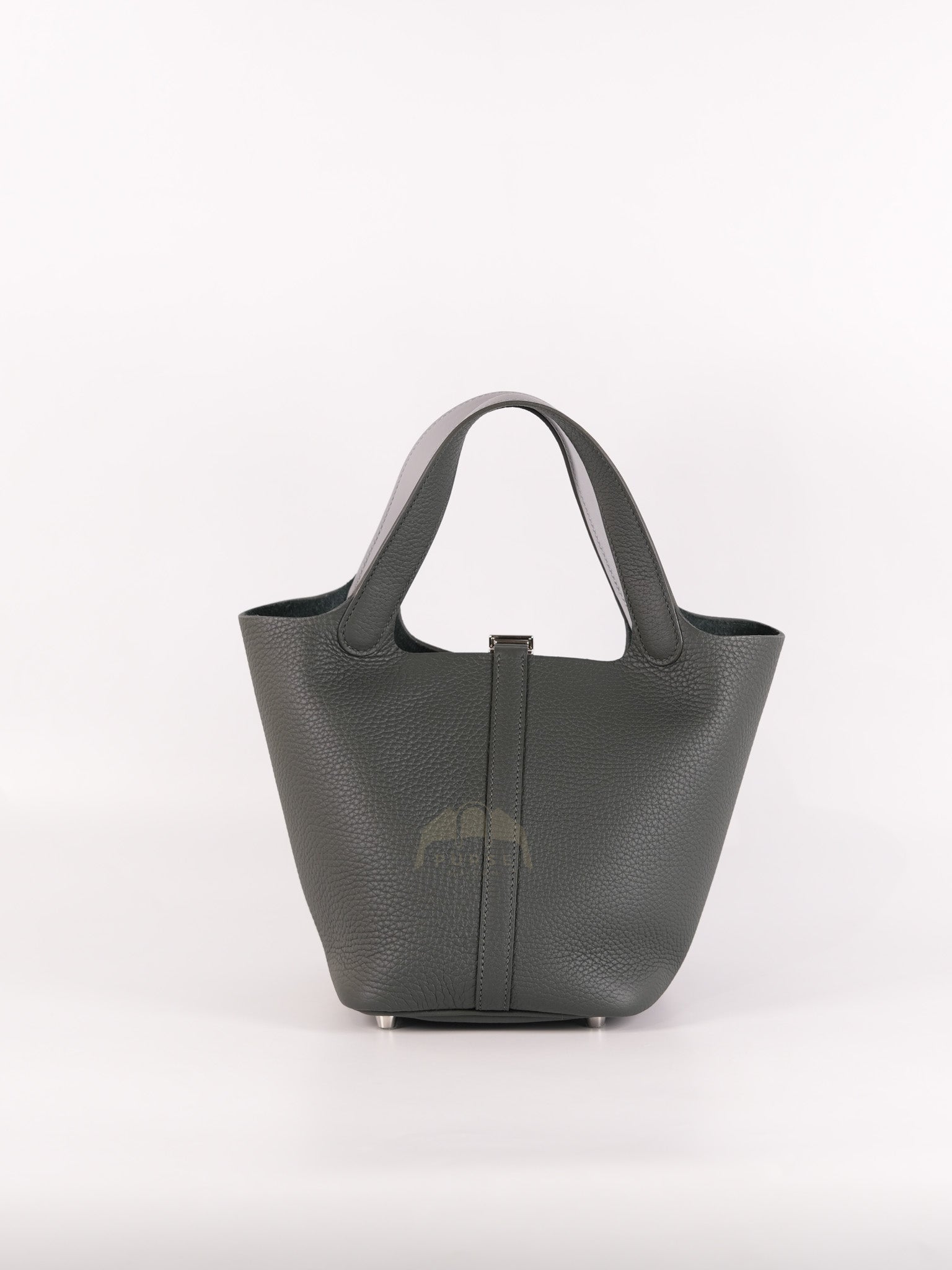 Picotin 18 in Vert Mangrove Clemence Leather Palladium Hardware (Stamp K) | Purse Maison Luxury Bags Shop