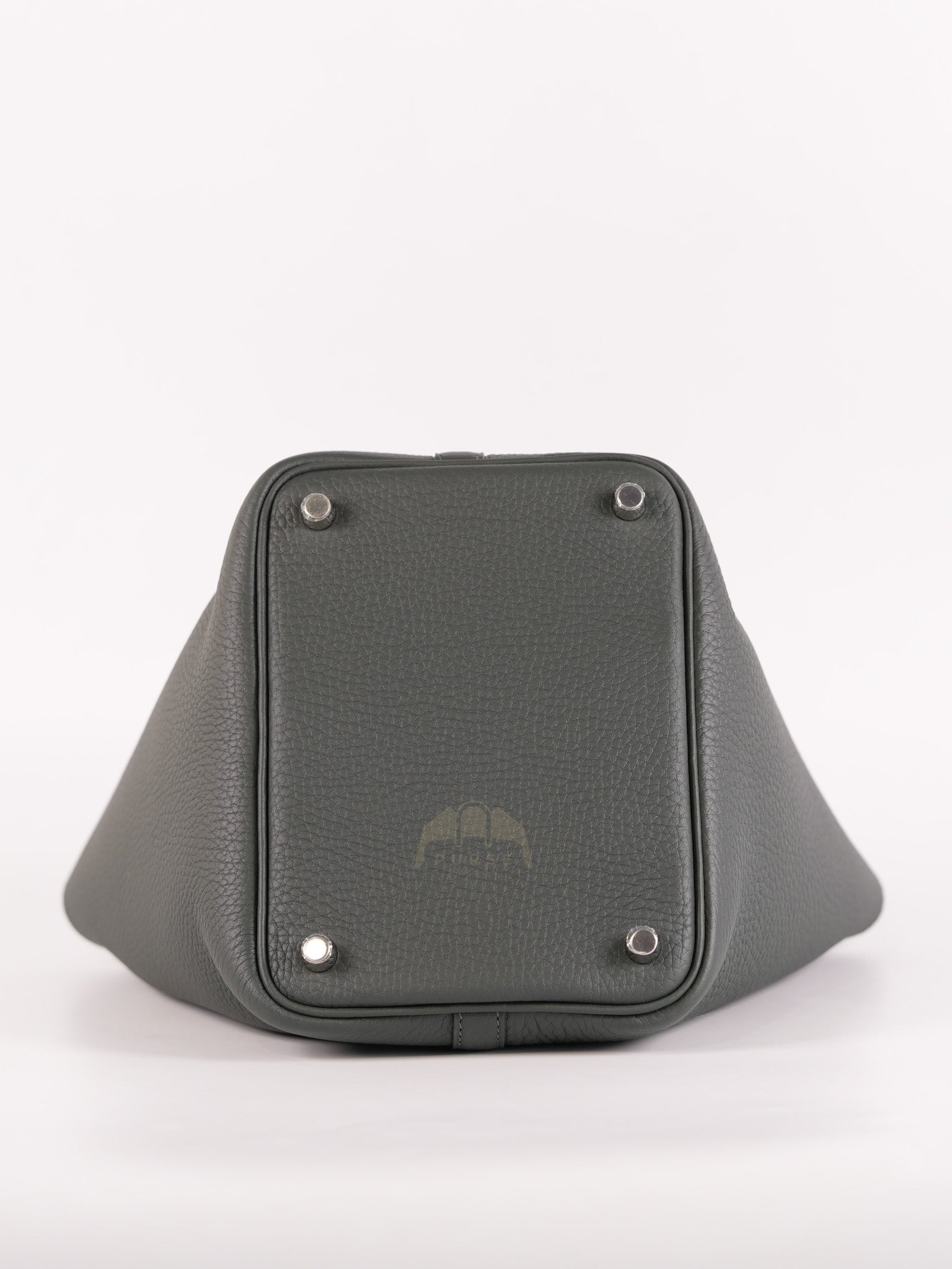 Picotin 18 in Vert Mangrove Clemence Leather Palladium Hardware (Stamp K) | Purse Maison Luxury Bags Shop