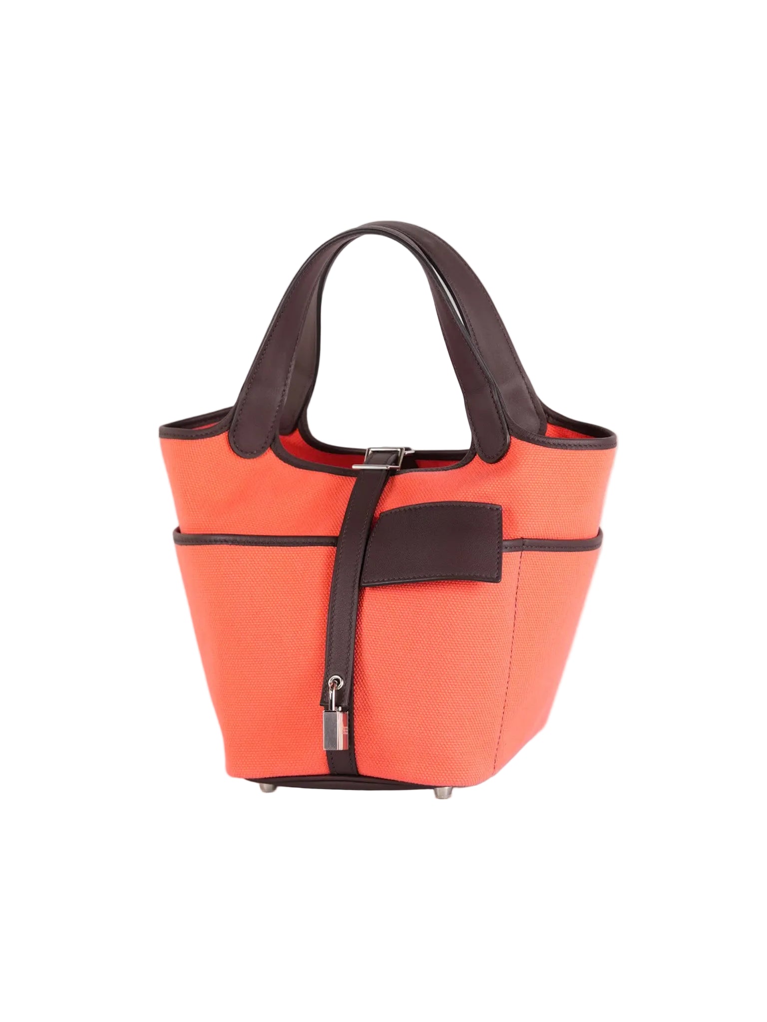 Picotin 18 Limited Edition Cargo Rouge Sellier Swift and Rose Texas Toile Goeland Canvas and Palladium Hardware Stamp U (2022) | Purse Maison Luxury Bags Shop