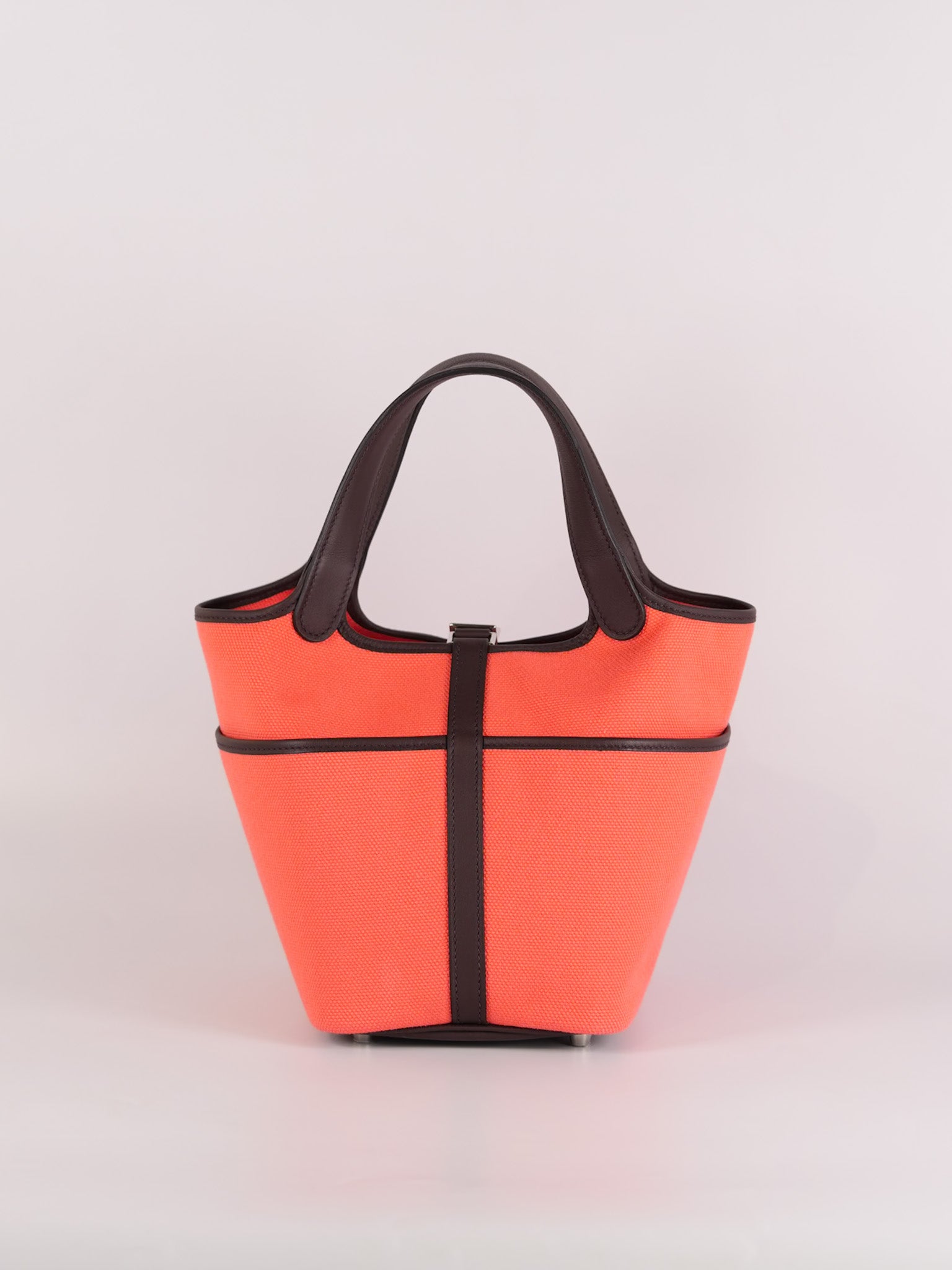 Picotin 18 Limited Edition Cargo Rouge Sellier Swift and Rose Texas Toile Goeland Canvas and Palladium Hardware Stamp U (2022) | Purse Maison Luxury Bags Shop