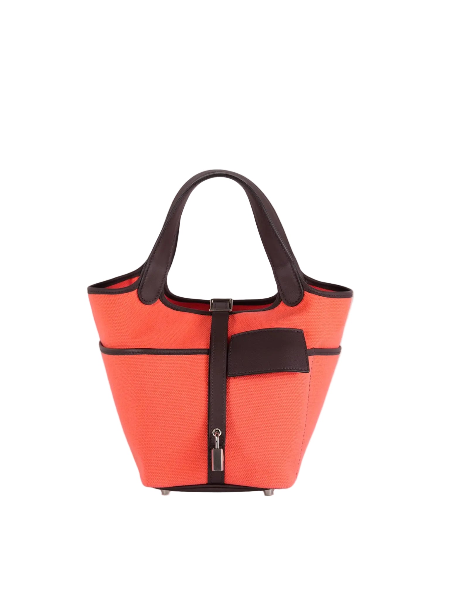 Picotin 18 Limited Edition Cargo Rouge Sellier Swift and Rose Texas Toile Goeland Canvas and Palladium Hardware Stamp U (2022) | Purse Maison Luxury Bags Shop