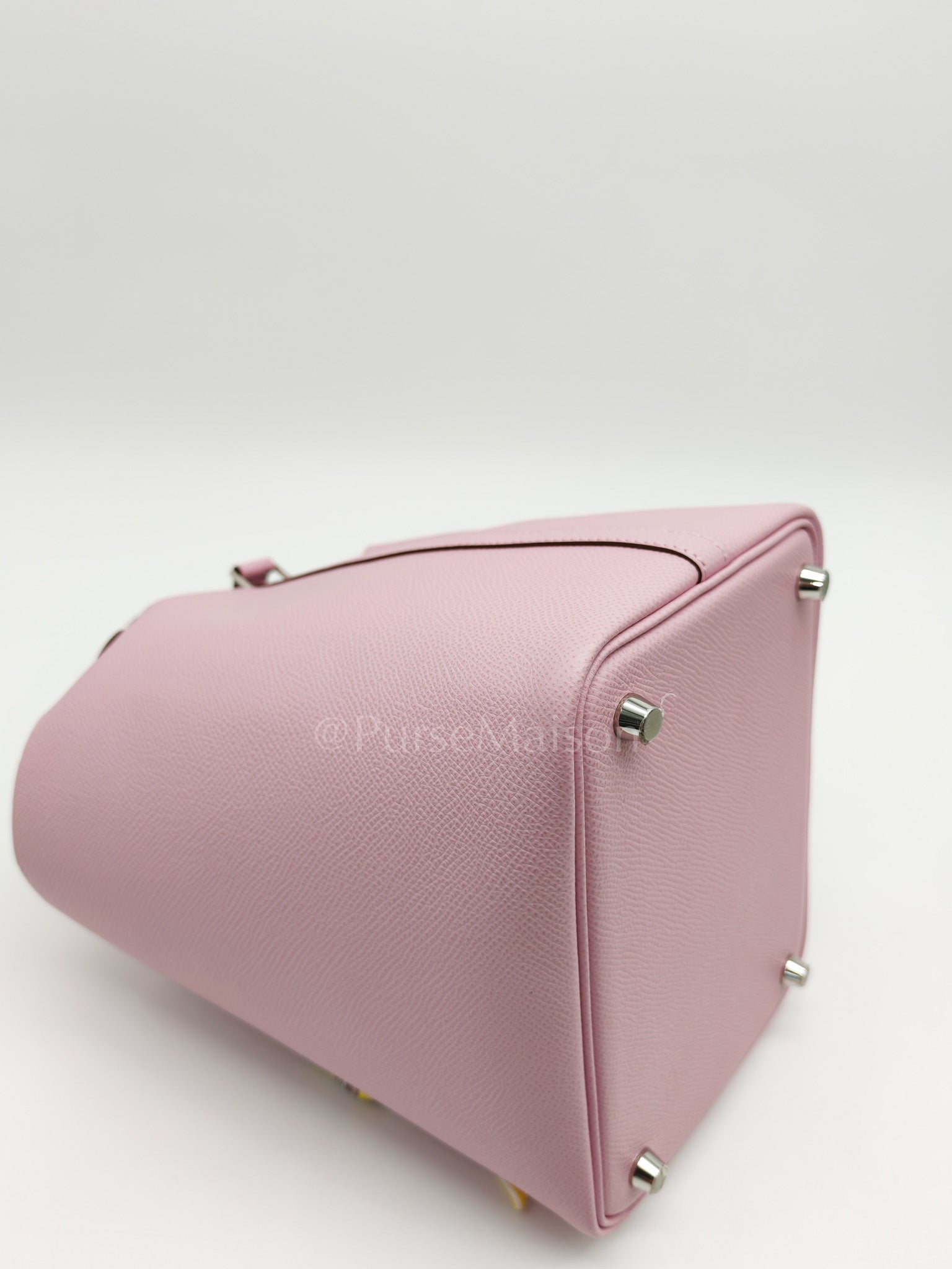 Picotin 18 Tressage Mauve Sylvestre Epsom Leather in palladium hardware Stamp D(2019) with Free Twilly | Purse Maison Luxury Bags Shop