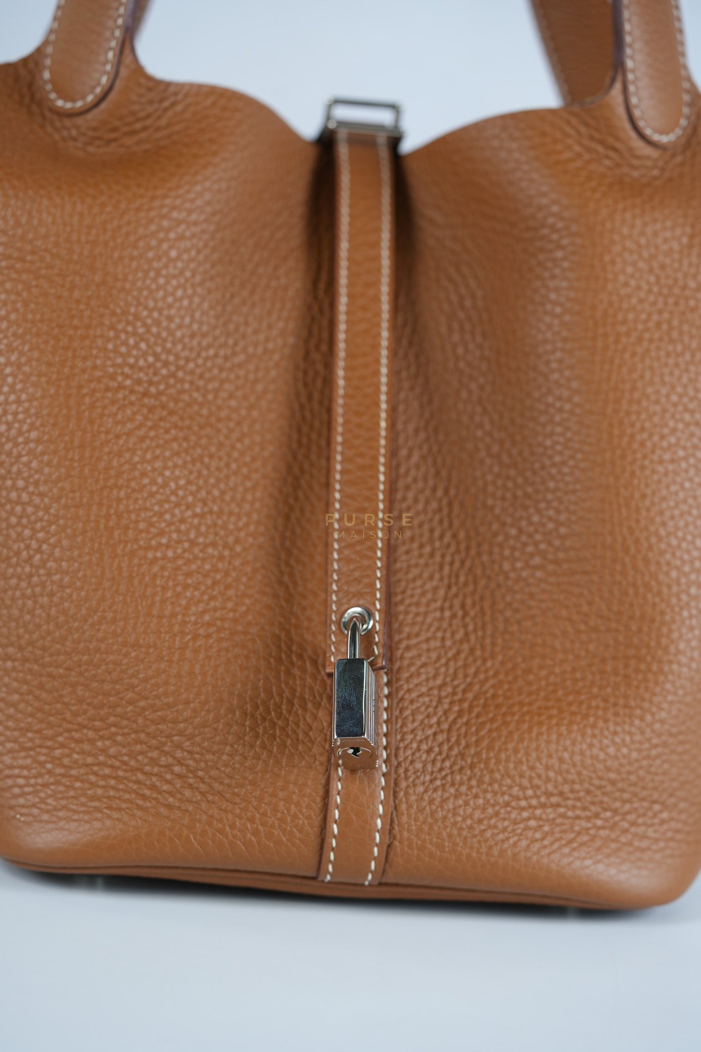 Picotin 22 Gold Clemence Leather and Palladium Hardware Stamp U (2022) | Purse Maison Luxury Bags Shop
