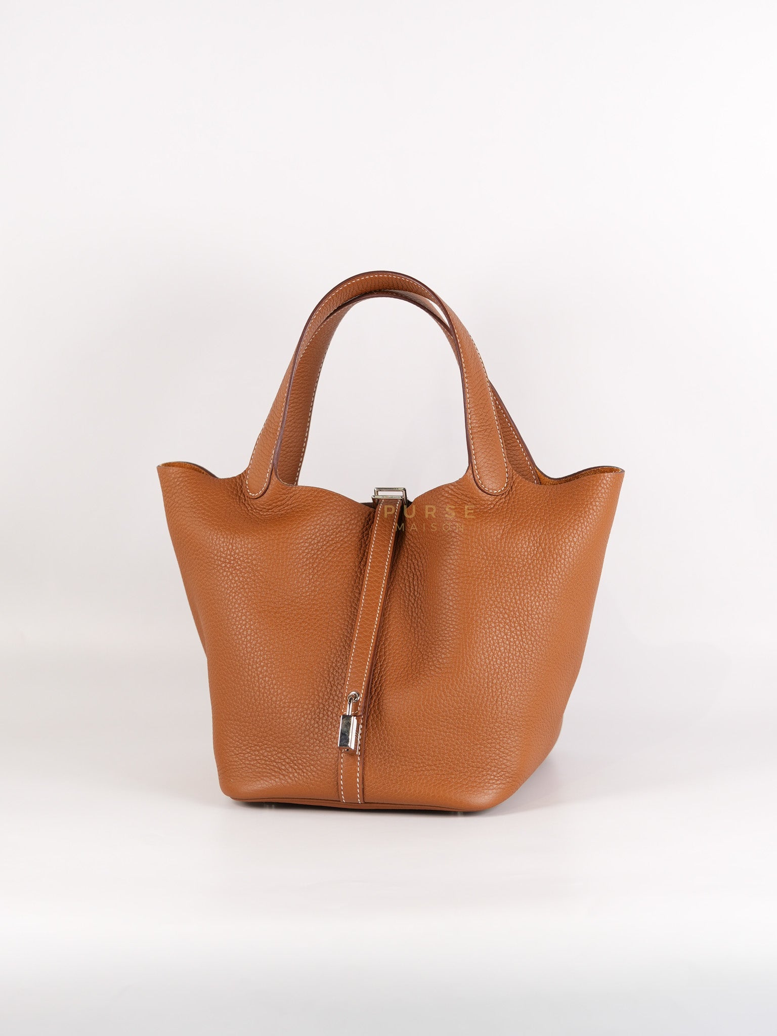 Picotin 22 Gold Clemence Leather and Palladium Hardware Stamp U (2022) | Purse Maison Luxury Bags Shop