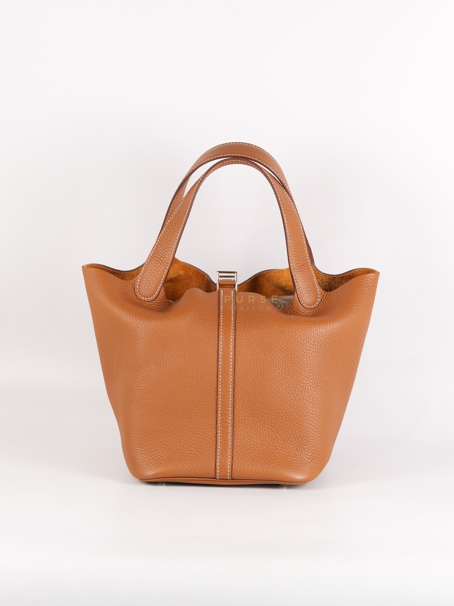 Picotin 22 Gold Clemence Leather and Palladium Hardware Stamp U (2022) | Purse Maison Luxury Bags Shop