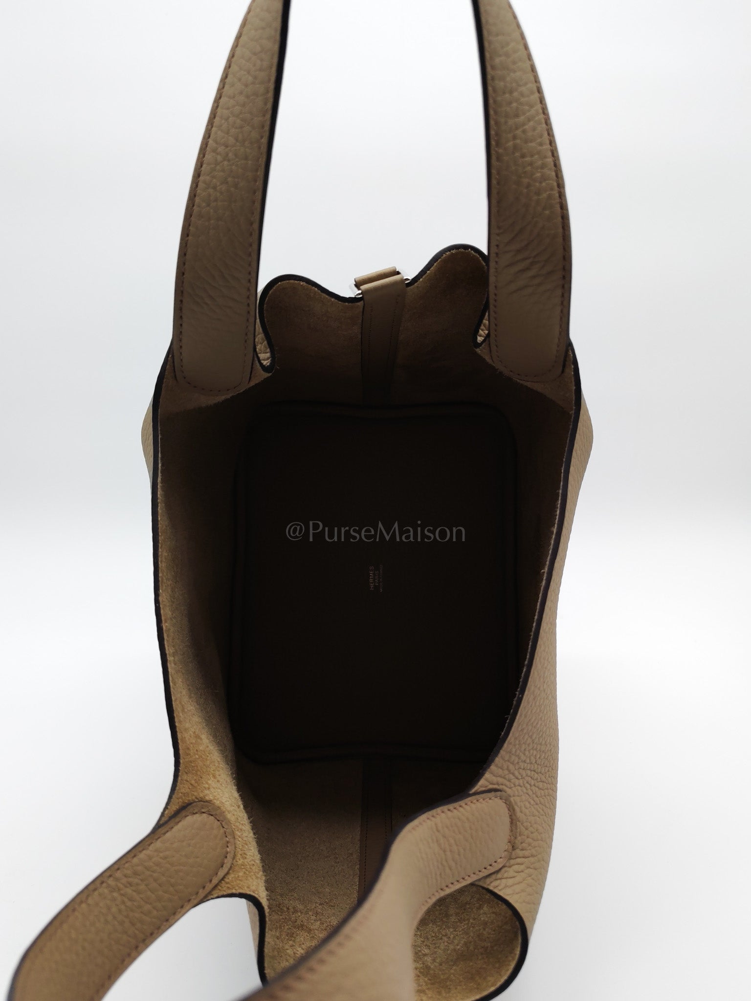 Picotin 22 in Beige Marfa Clemence Leather Palladium hardware Stamp B(2023) | Purse Maison Luxury Bags Shop
