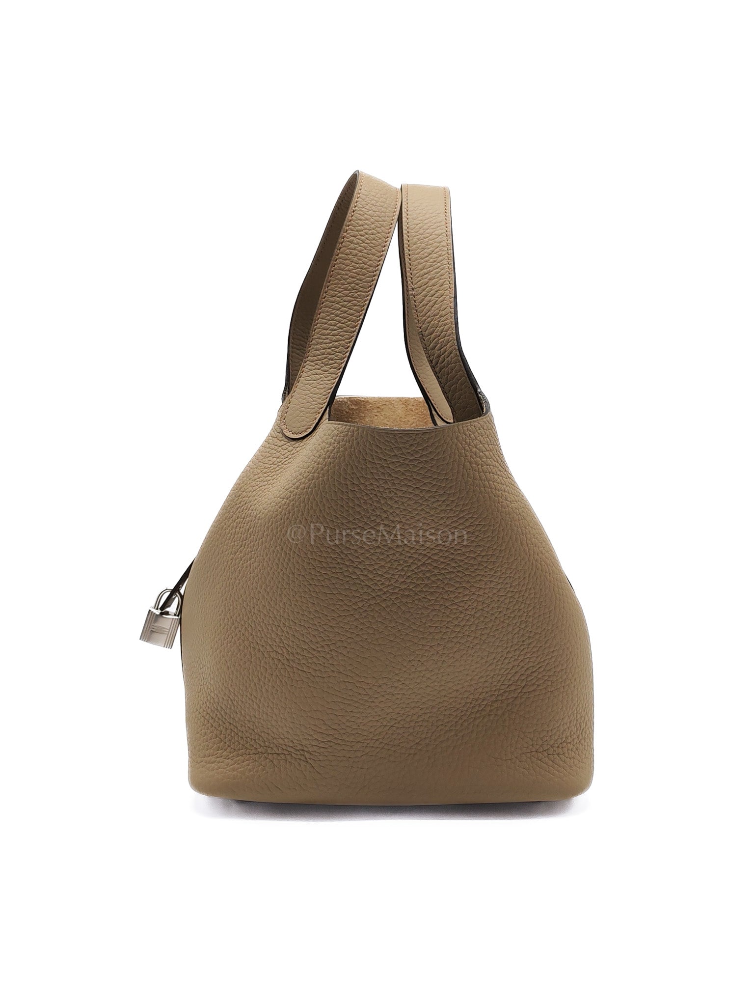Picotin 22 in Beige Marfa Clemence Leather Palladium hardware Stamp B(2023) | Purse Maison Luxury Bags Shop