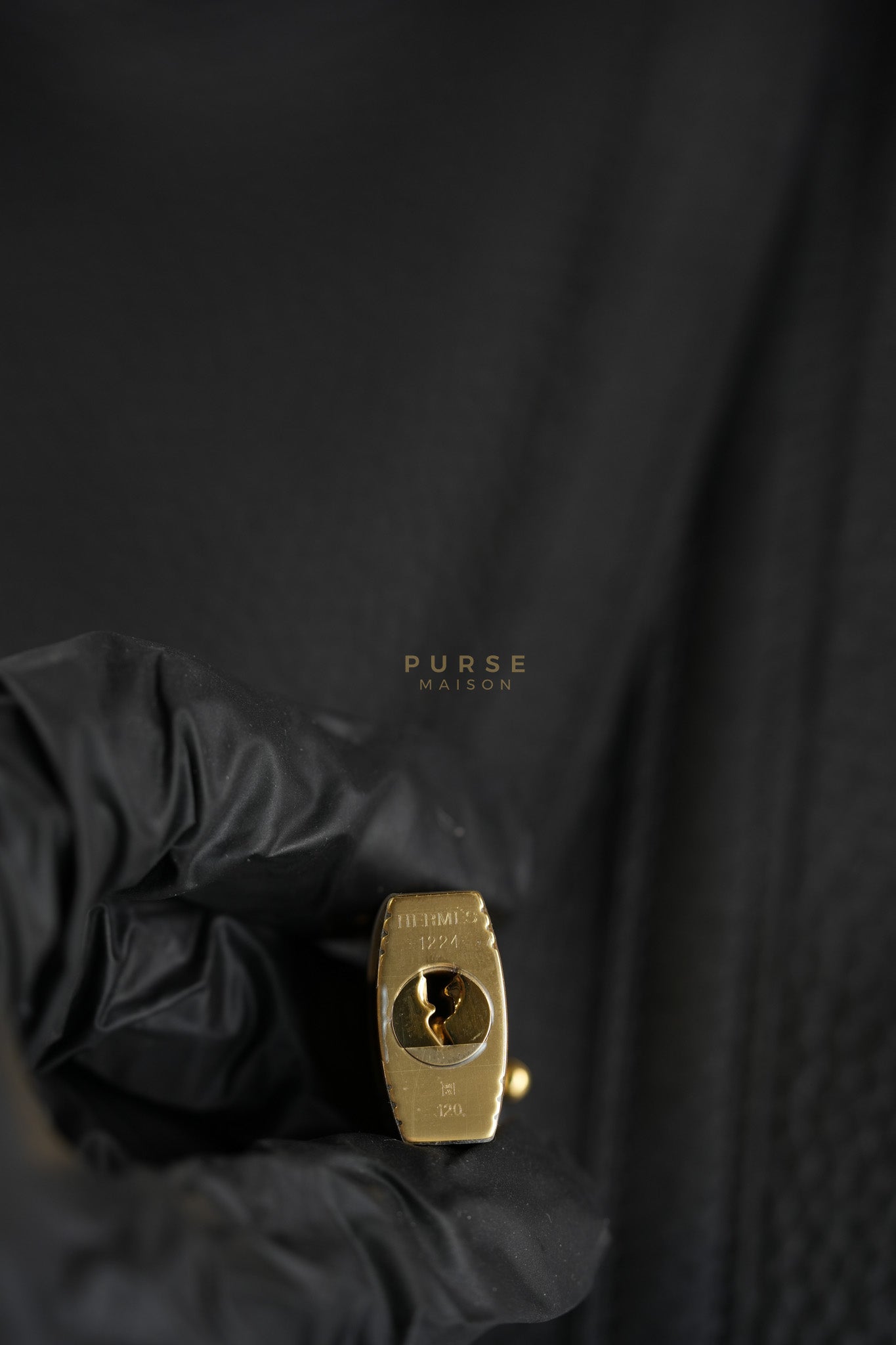 Picotin 22 in Black Clemence Leather and Gold Hardware Stamp K (2025) | Purse Maison Luxury Bags Shop