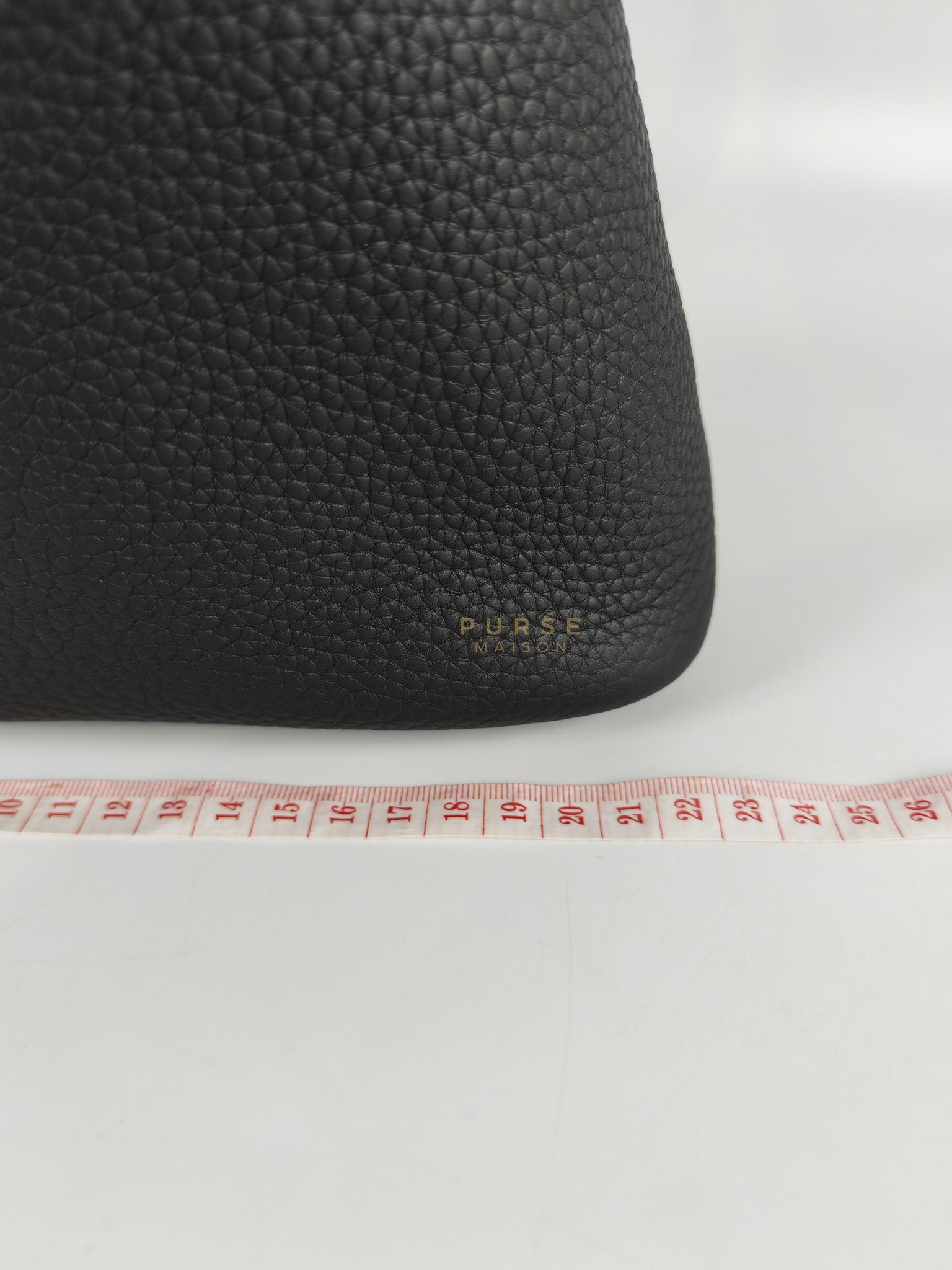 Picotin 22 in Black Clemence Leather and Gold Hardware Stamp K (2025) | Purse Maison Luxury Bags Shop