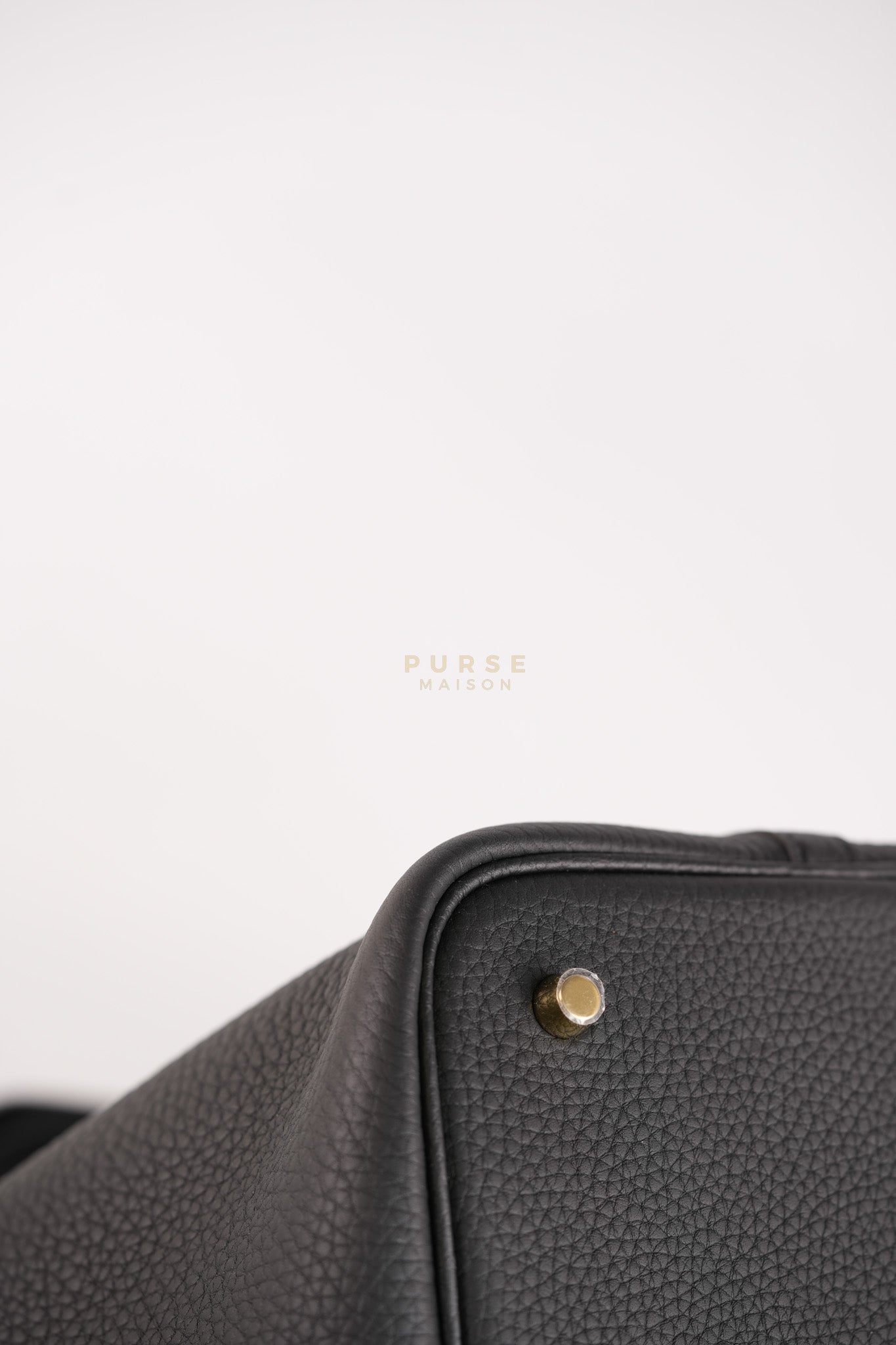 Picotin 22 in Black Clemence Leather and Gold Hardware Stamp K (2025) | Purse Maison Luxury Bags Shop