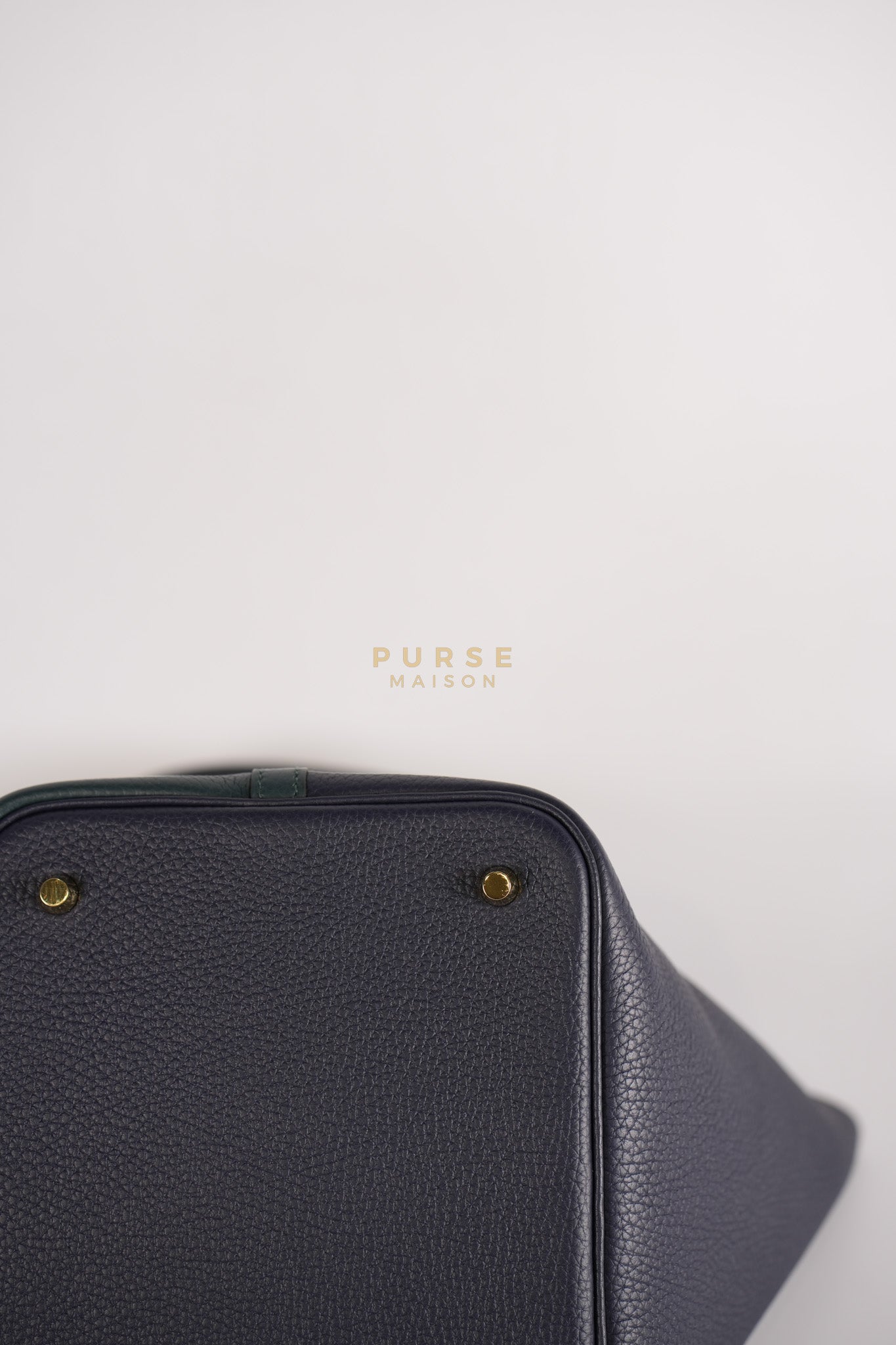 Picotin 22 in Blue/Green Clemence Leather & Gold Hardware Stamp Y (2020) | Purse Maison Luxury Bags Shop