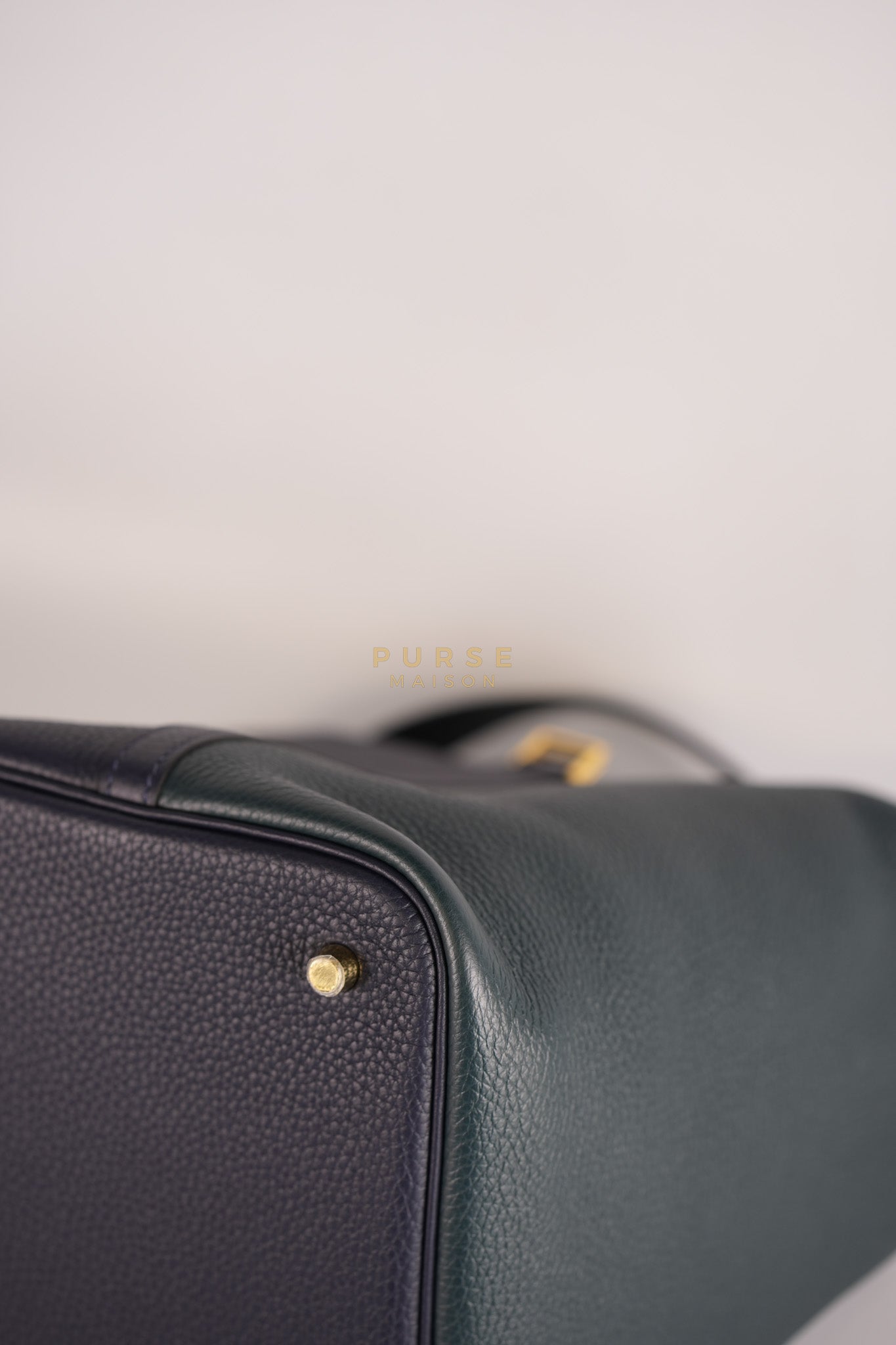 Picotin 22 in Blue/Green Clemence Leather & Gold Hardware Stamp Y (2020) | Purse Maison Luxury Bags Shop