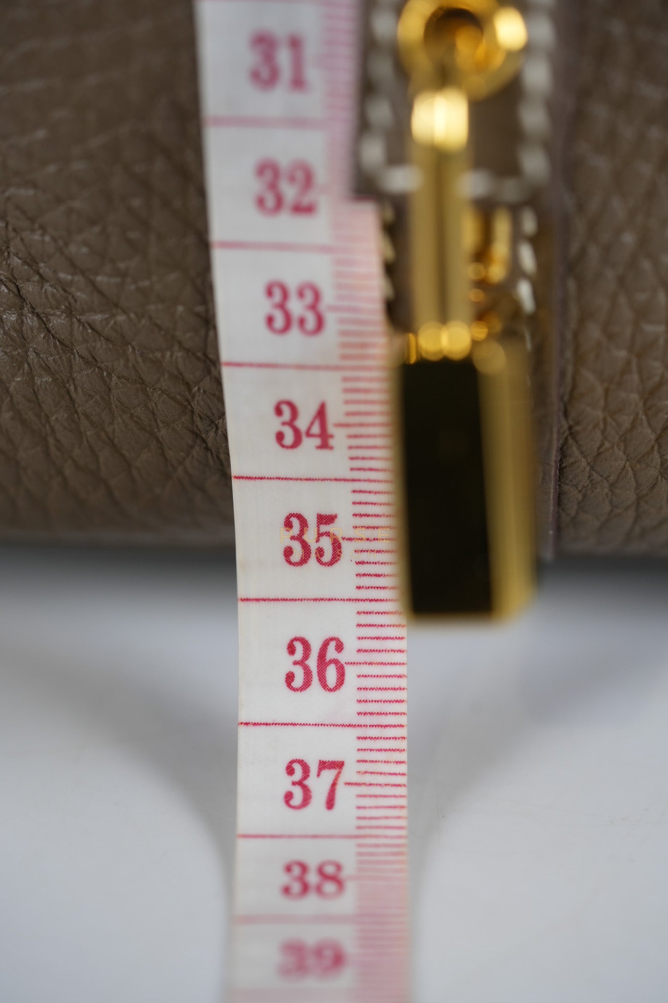 Picotin 22 in Etoupe Clemence Leather Gold Hardware Stamp U(2022) | Purse Maison Luxury Bags Shop