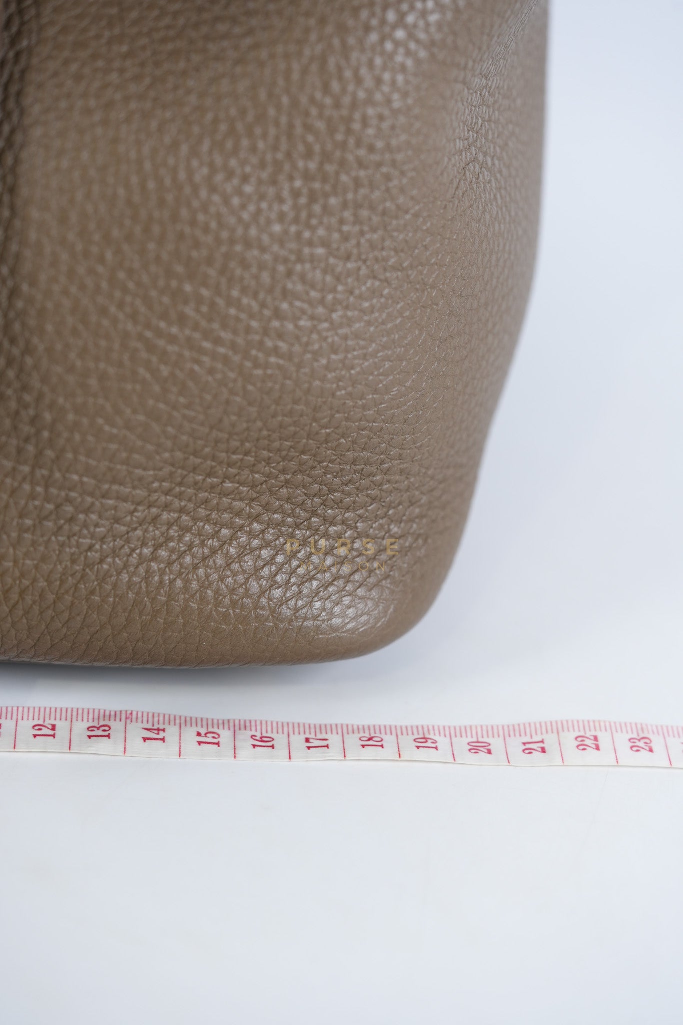 Picotin 22 in Etoupe Clemence Leather Gold Hardware Stamp U(2022) | Purse Maison Luxury Bags Shop