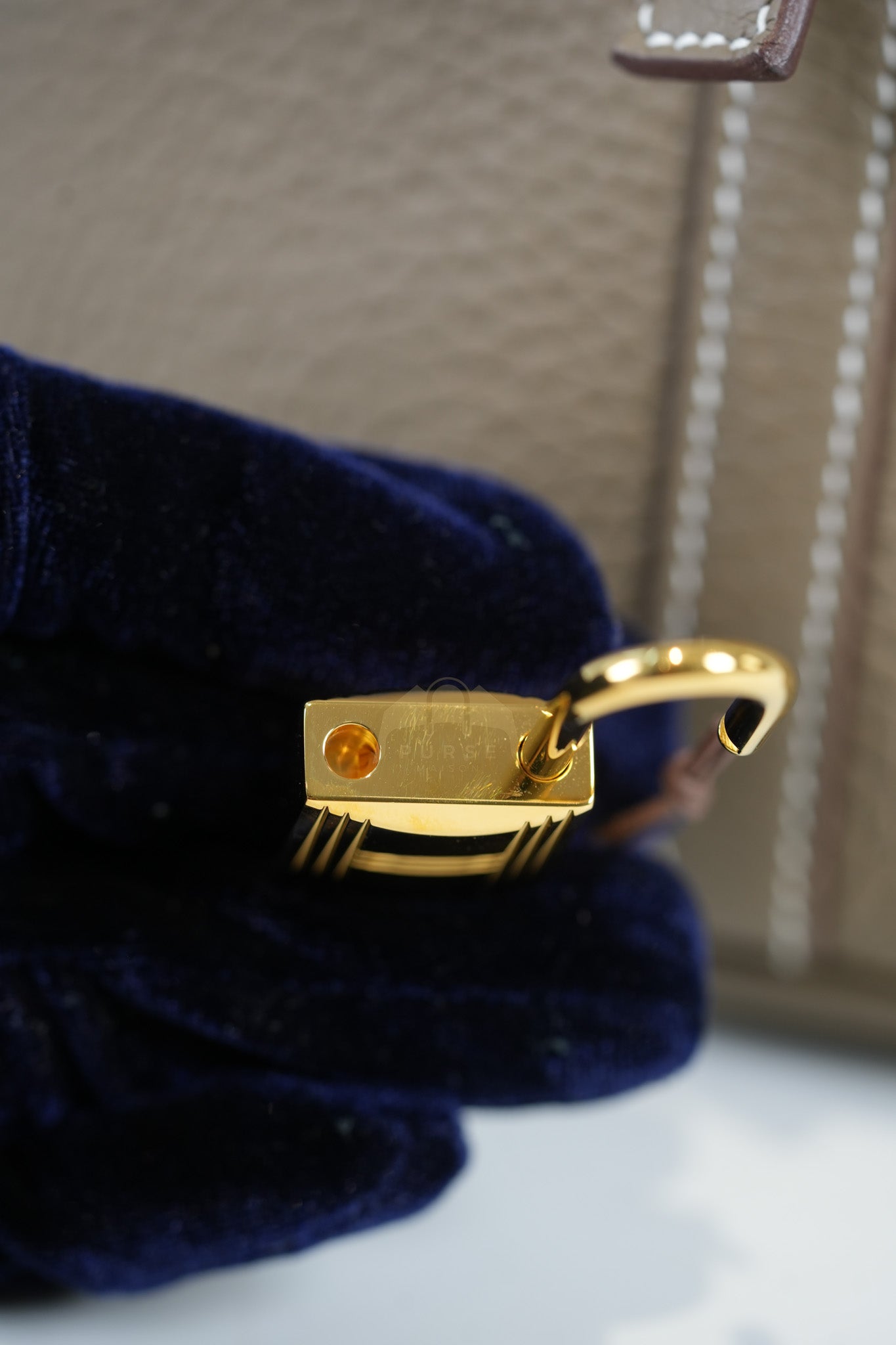 Picotin 22 in Etoupe Clemence Leather Gold Hardware Stamp W(2024) | Purse Maison Luxury Bags Shop