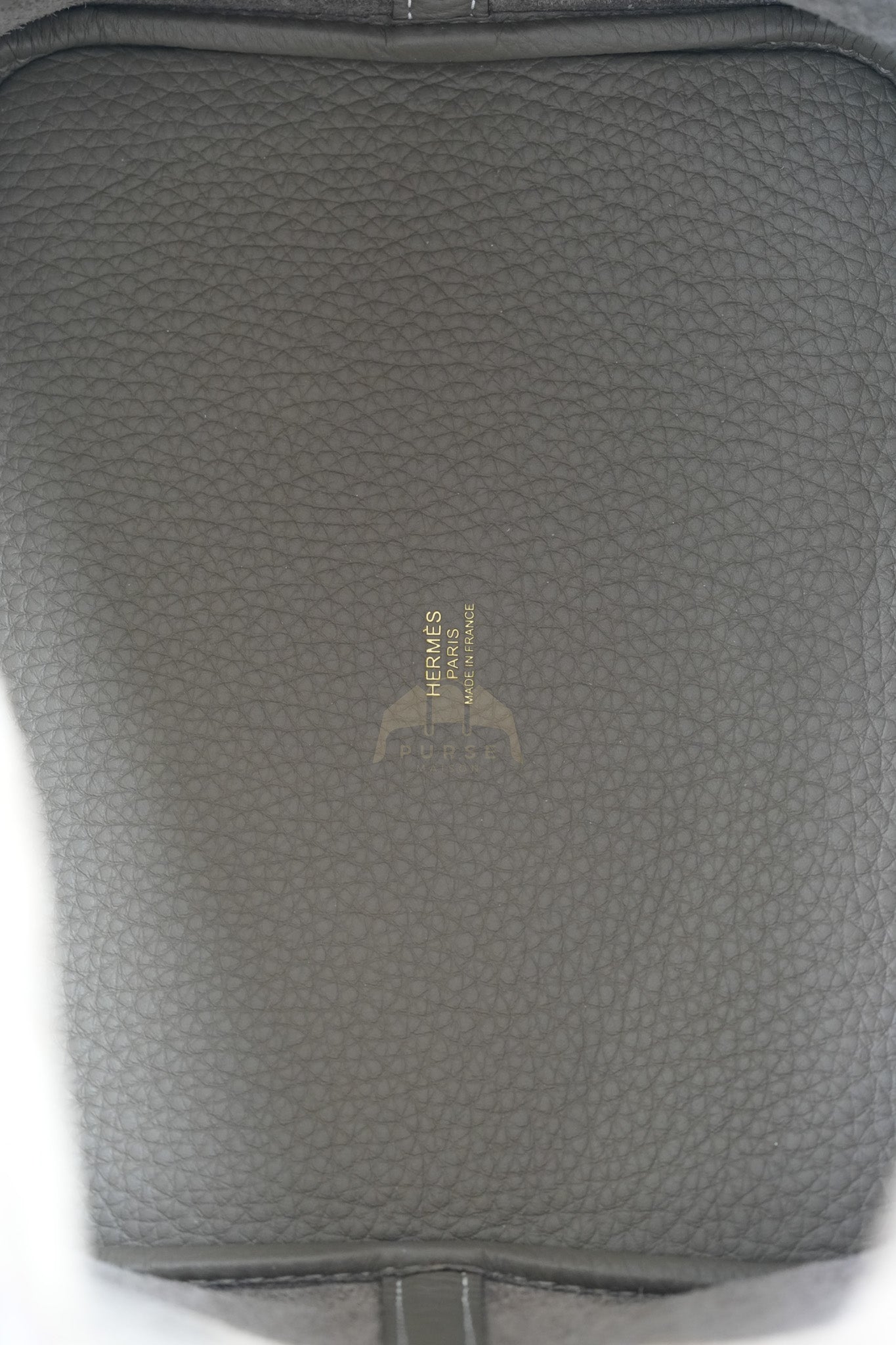 Picotin 22 in Etoupe Clemence Leather Gold Hardware Stamp W(2024) | Purse Maison Luxury Bags Shop