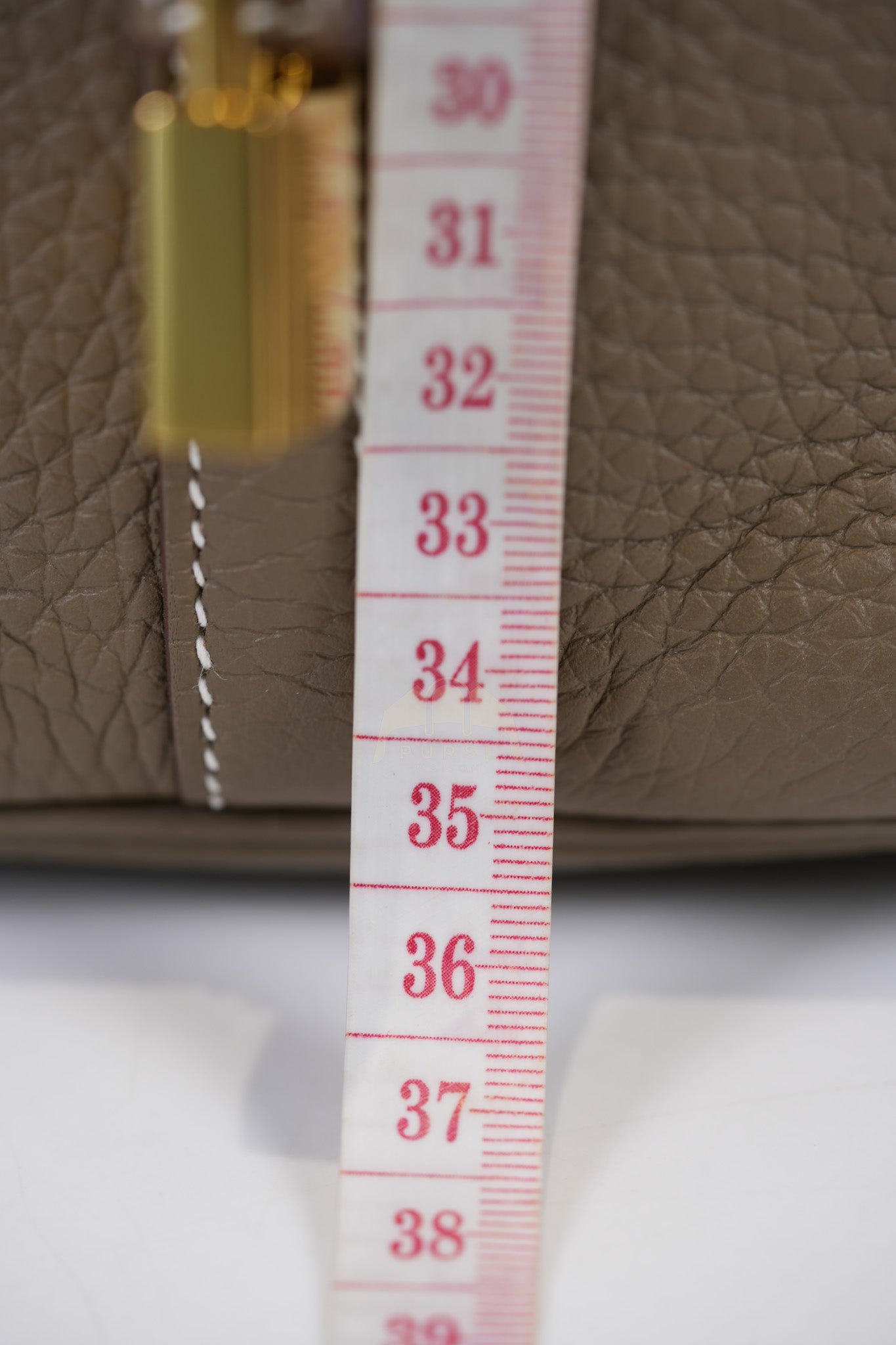 Picotin 22 in Etoupe Clemence Leather Gold Hardware Stamp W(2024) | Purse Maison Luxury Bags Shop