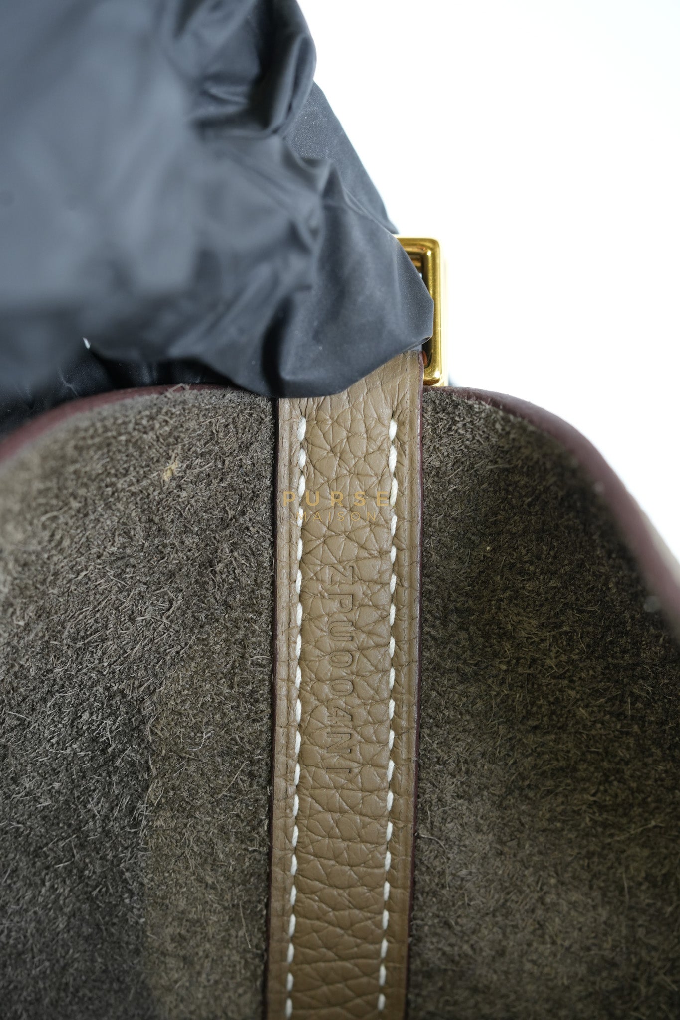 Picotin 22 in Etoupe Clemence Leather & Gold Hardware Stamp Z(2021) | Purse Maison Luxury Bags Shop