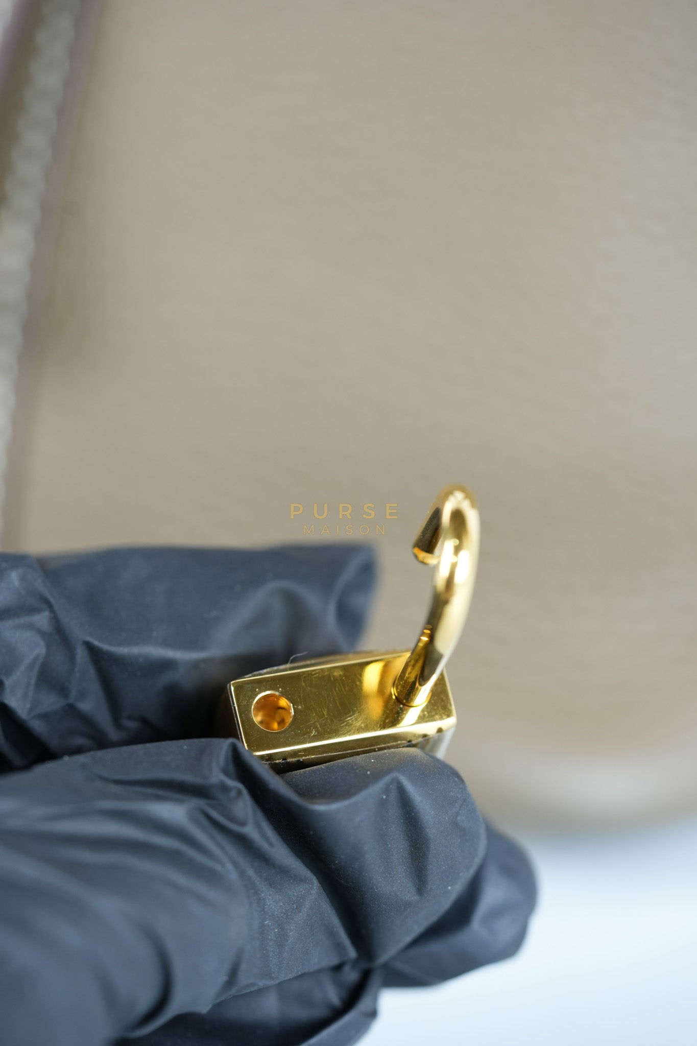 Picotin 22 in Etoupe Clemence Leather & Gold Hardware Stamp Z(2021) | Purse Maison Luxury Bags Shop