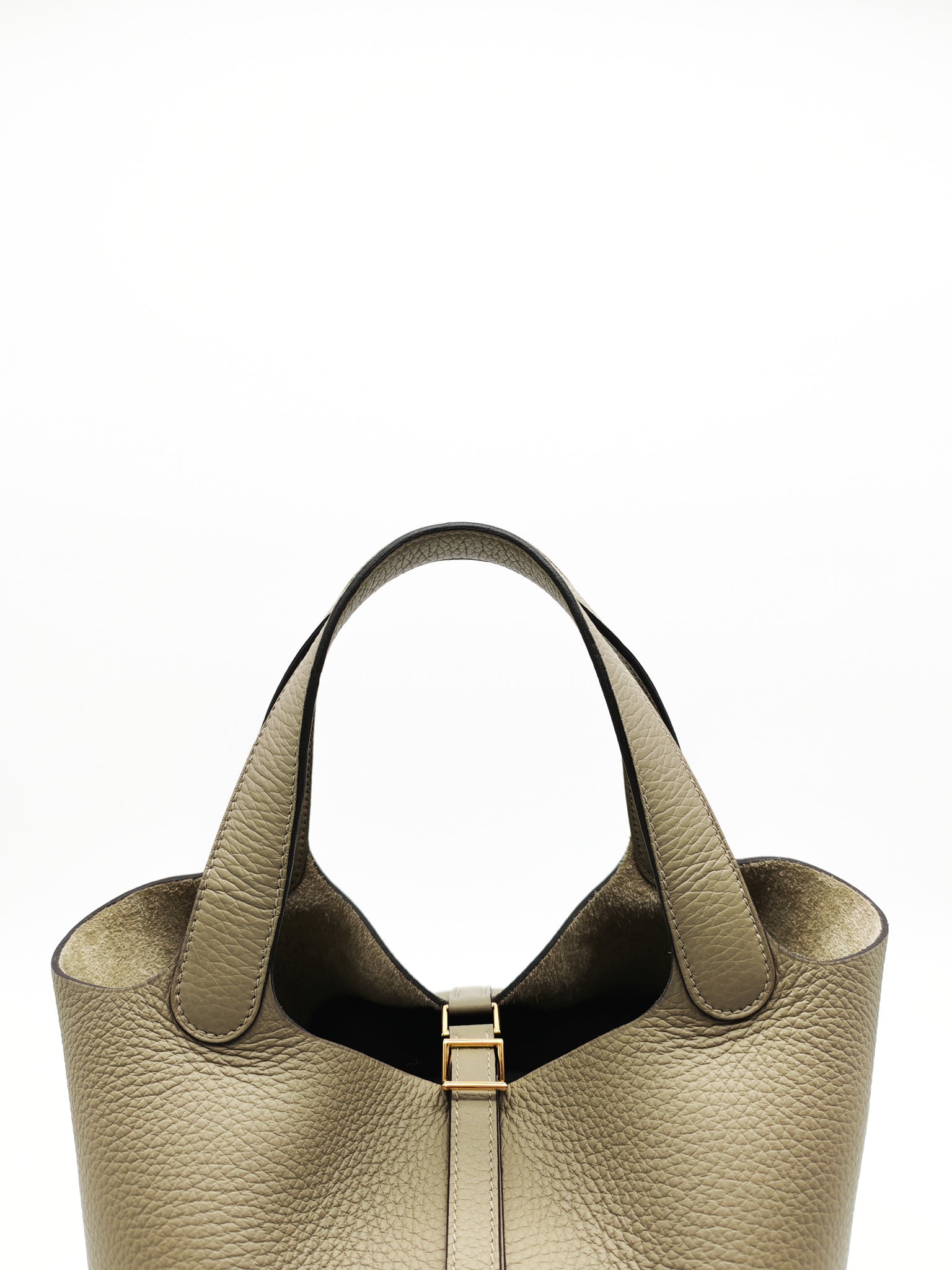 Picotin 22 in Sauge Taurillion Clemence Leather Gold Hardware Stamp B(2023) | Purse Maison Luxury Bags Shop