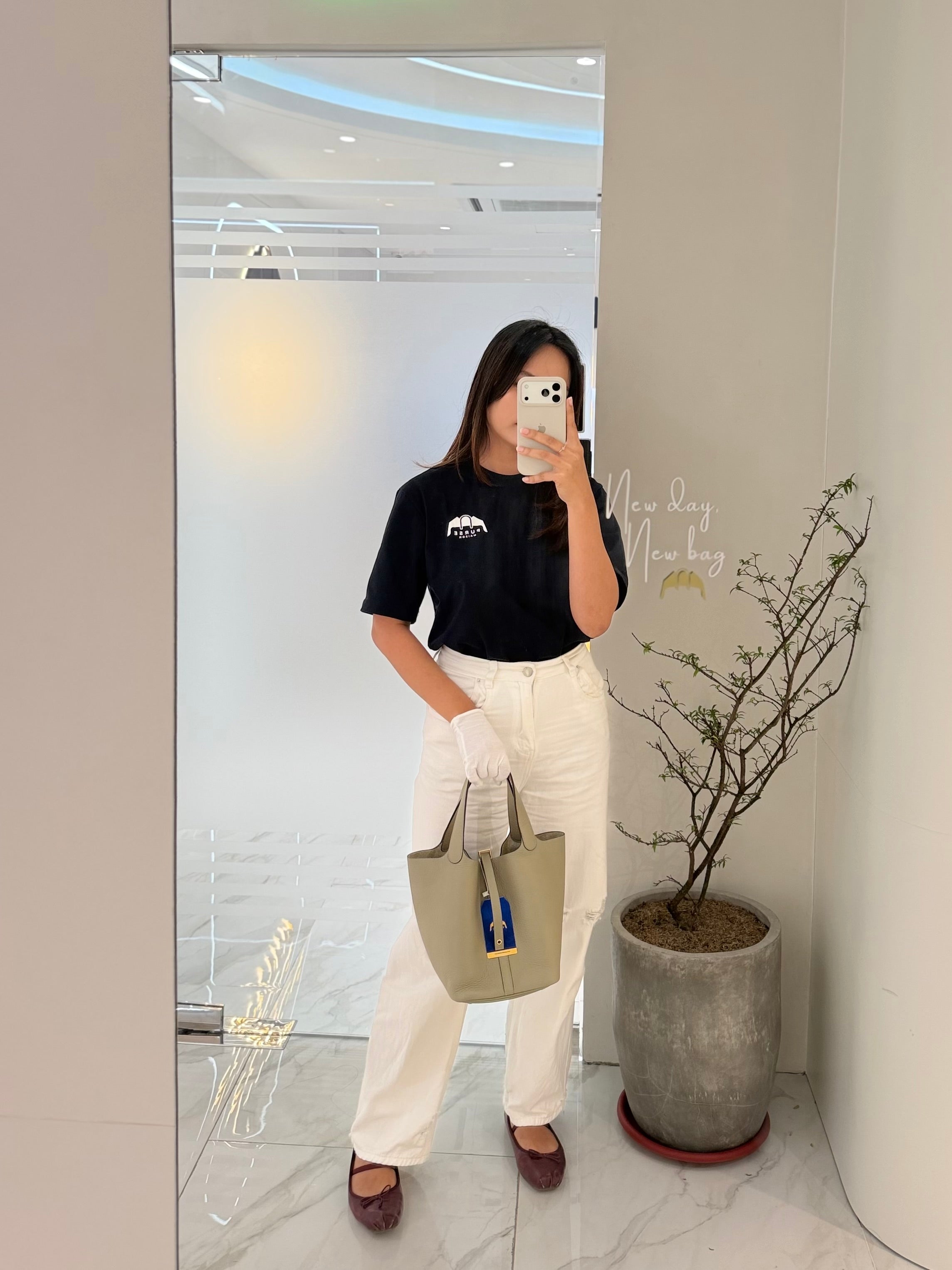 Picotin 22 in Sauge Taurillion Clemence Leather Gold Hardware Stamp B(2023) | Purse Maison Luxury Bags Shop