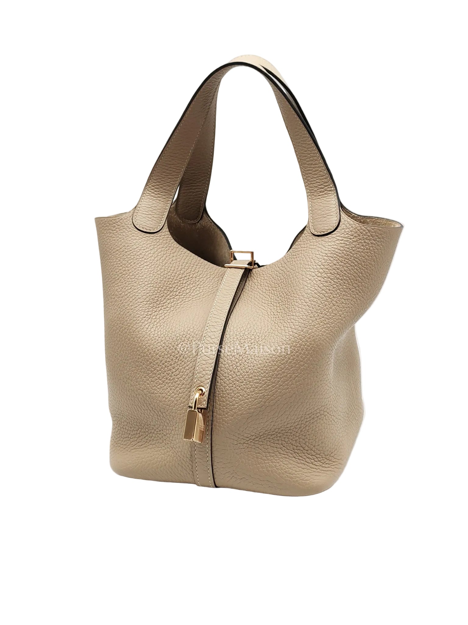 Picotin 22 Trench in Clemence Leather and Gold Hardware Stamp U (2022) | Purse Maison Luxury Bags Shop