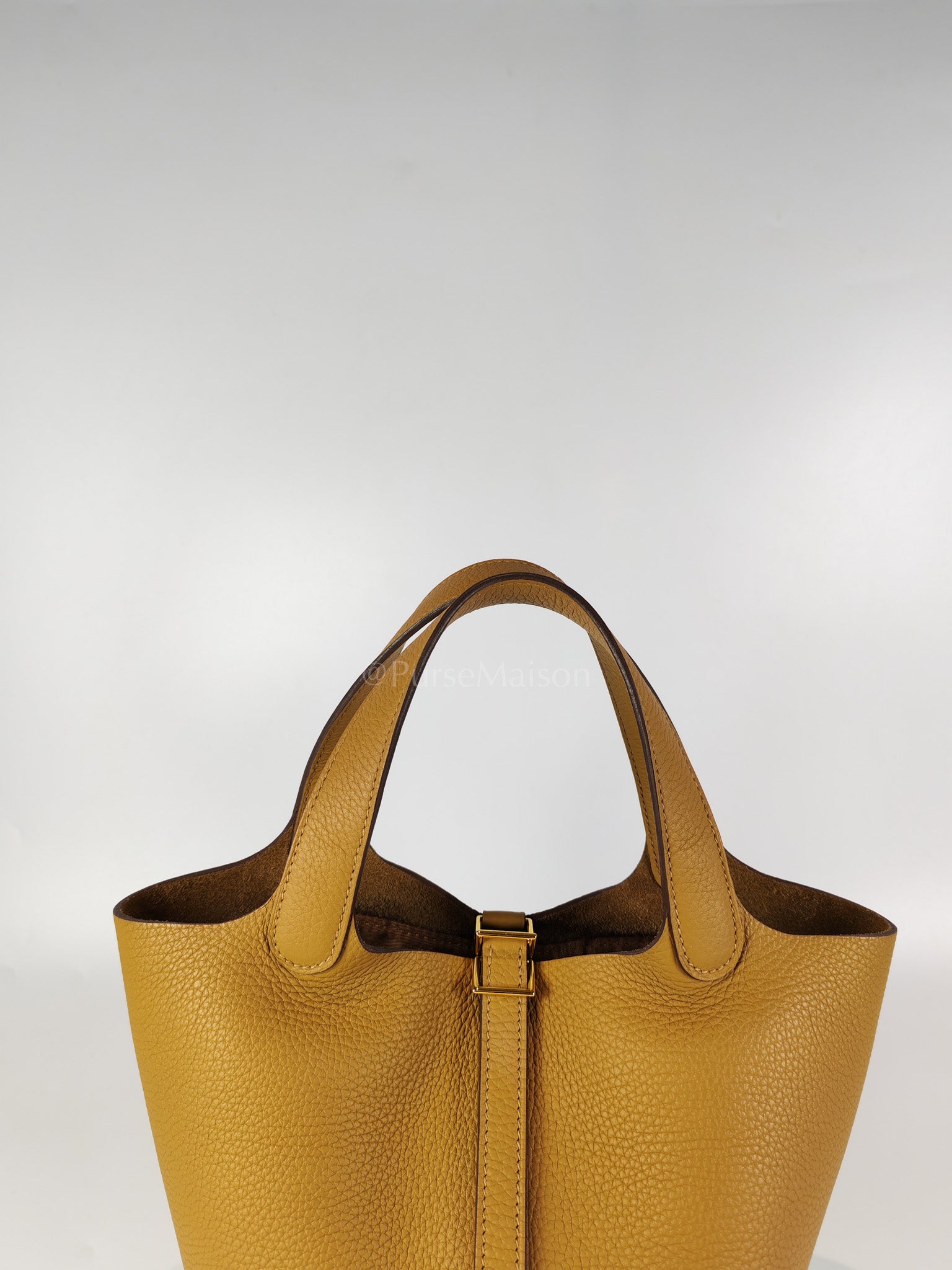 Picotin Lock 18 in Biscuit Clemence Leather Gold Hardware Stamp U(2022) | Purse Maison Luxury Bags Shop