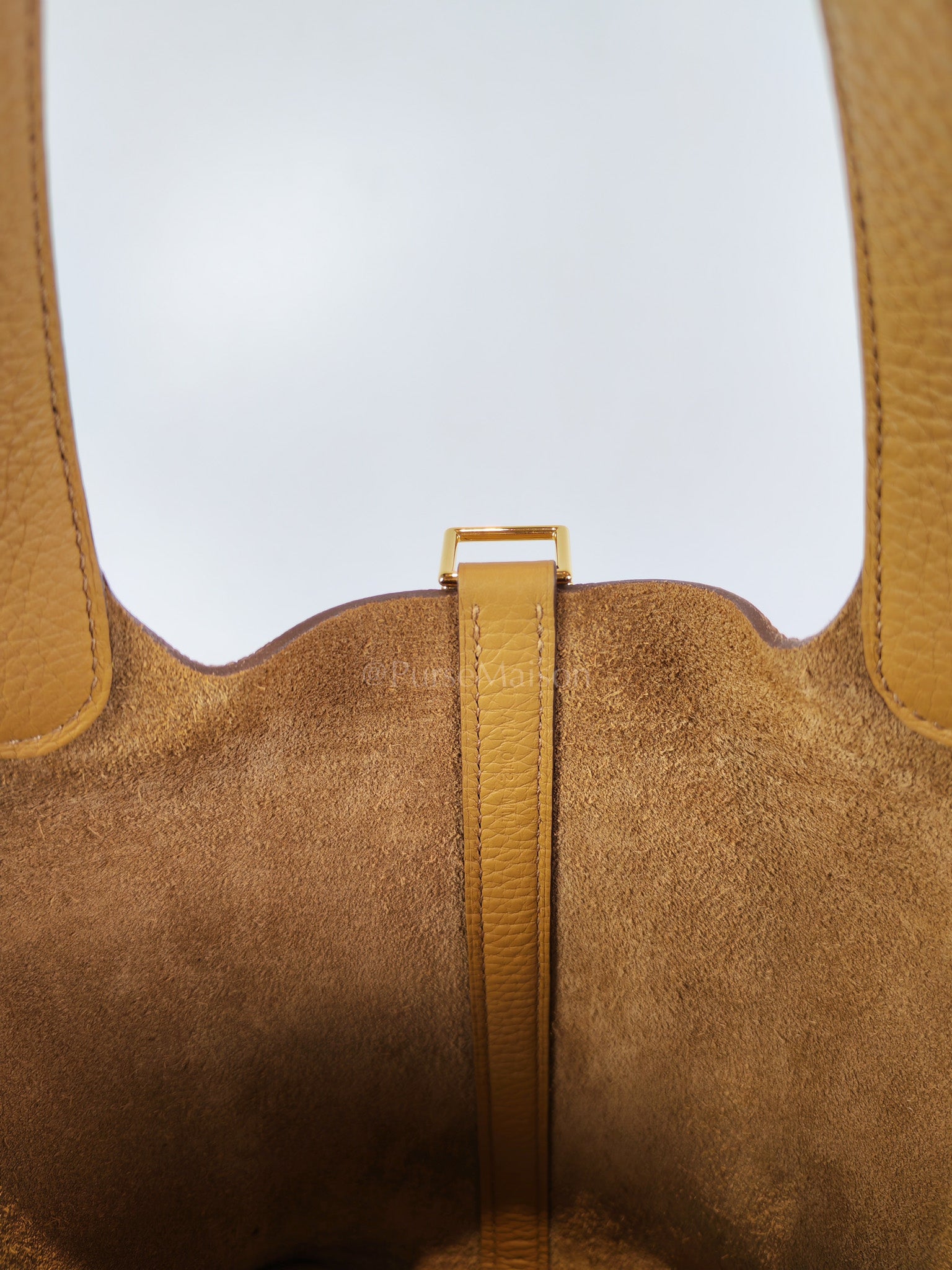 Picotin Lock 18 in Biscuit Clemence Leather Gold Hardware Stamp U(2022) | Purse Maison Luxury Bags Shop