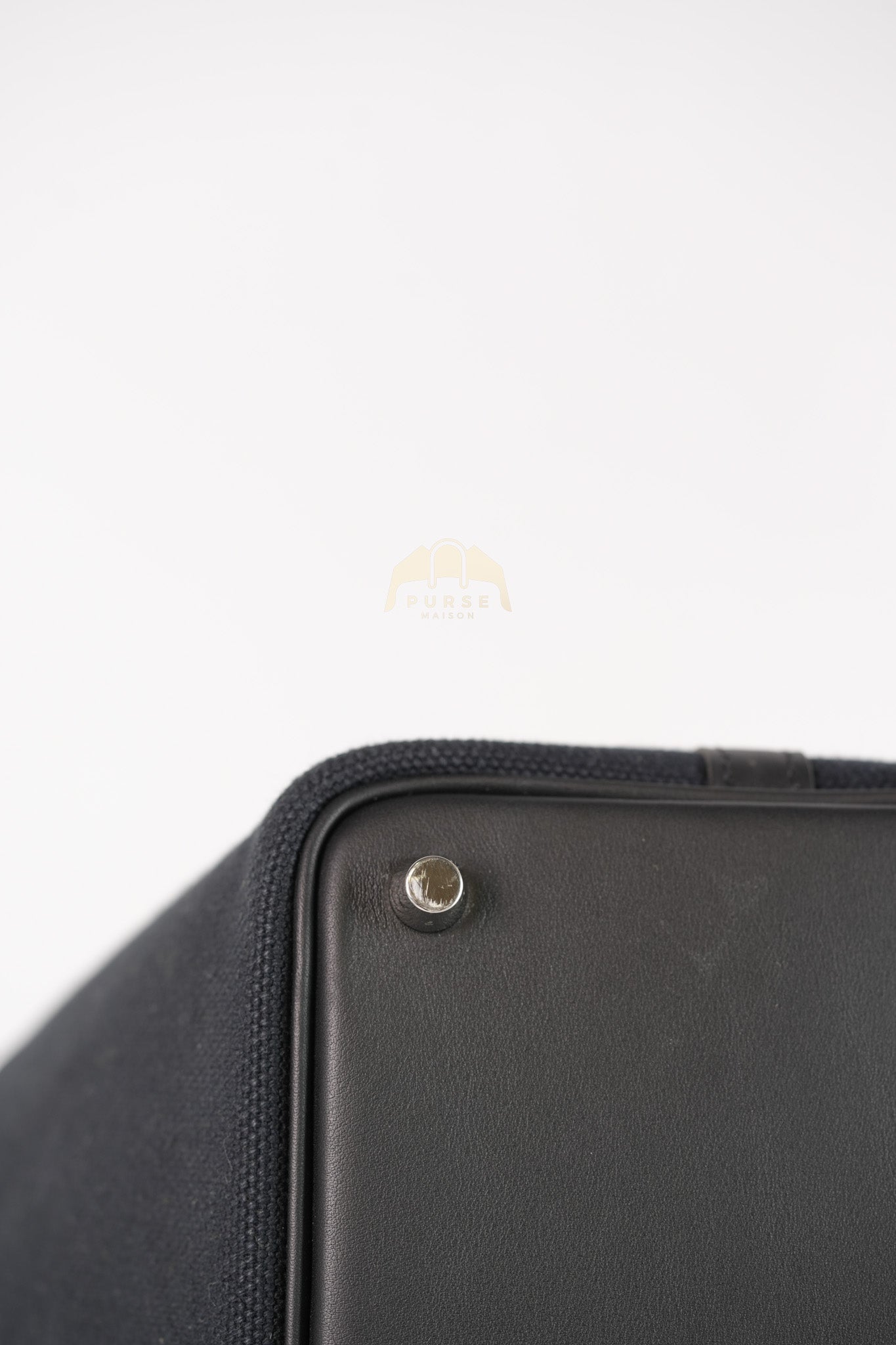 Picotin Lock 18 in Black Cargo Canvas & Palladium Hardware Stamp B (2023) | Purse Maison Luxury Bags Shop