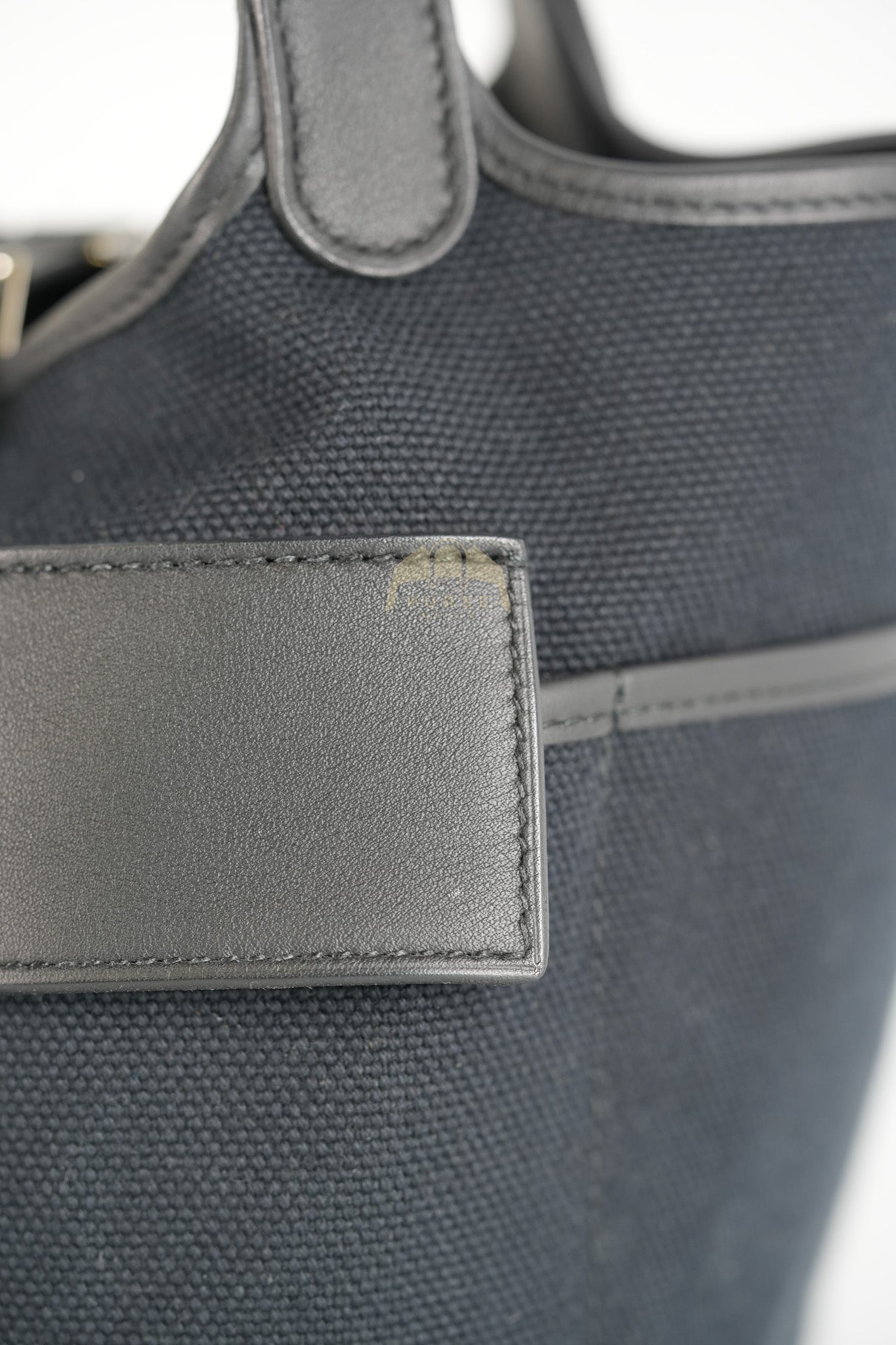 Picotin Lock 18 in Black Cargo Canvas & Palladium Hardware Stamp B (2023) | Purse Maison Luxury Bags Shop