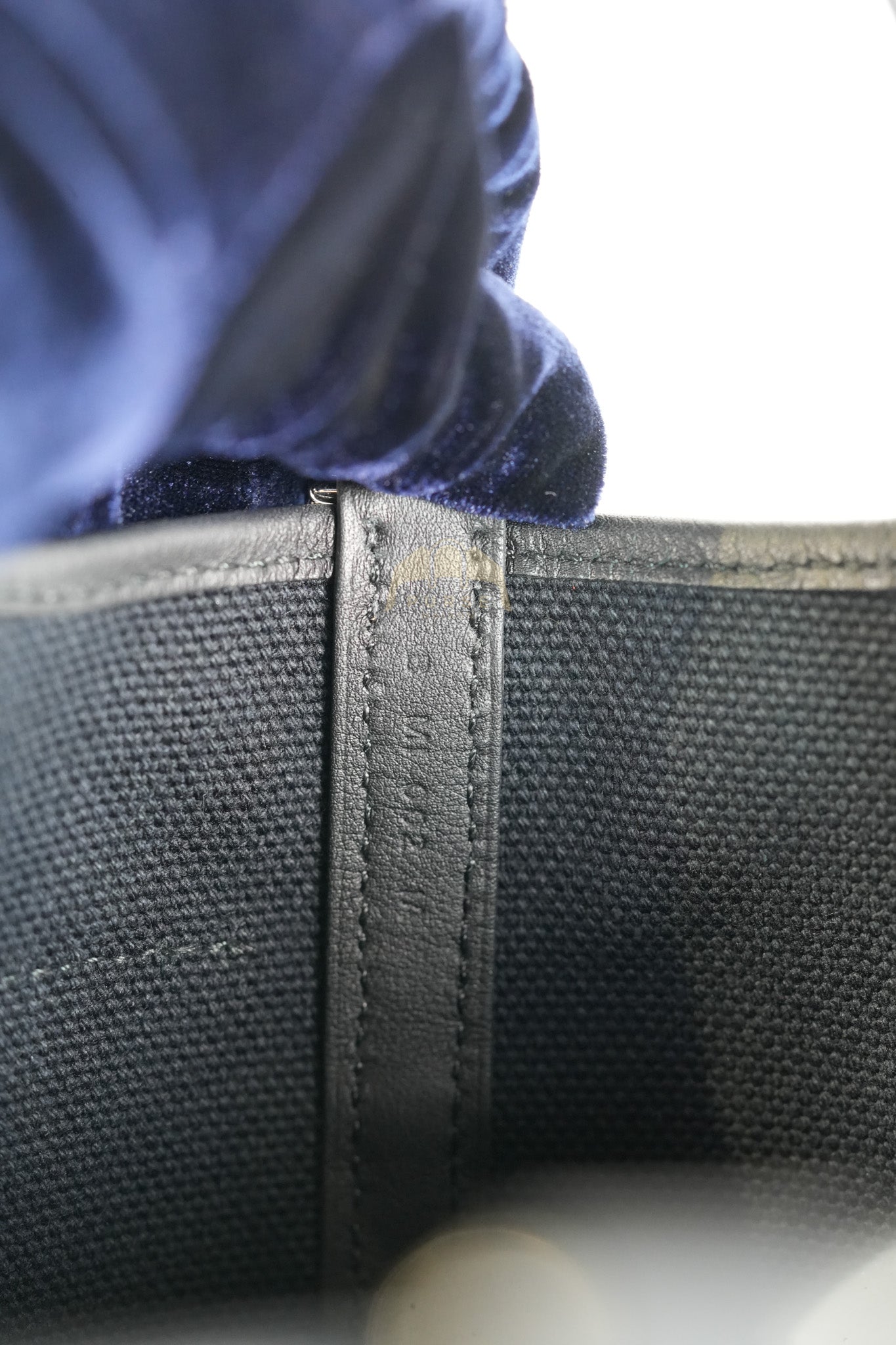 Picotin Lock 18 in Black Cargo Canvas & Palladium Hardware Stamp B (2023) | Purse Maison Luxury Bags Shop