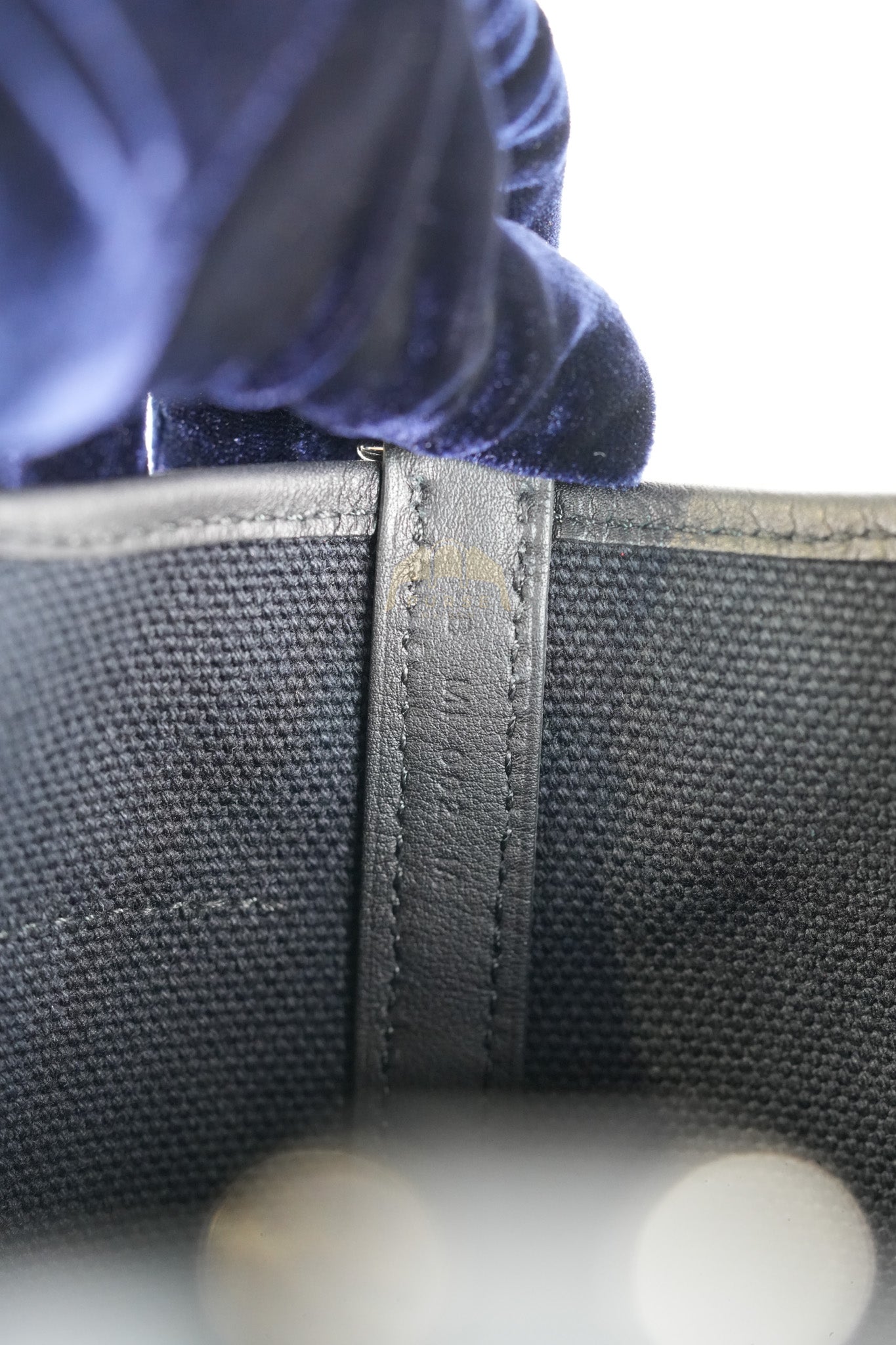 Picotin Lock 18 in Black Cargo Canvas & Palladium Hardware Stamp B (2023) | Purse Maison Luxury Bags Shop