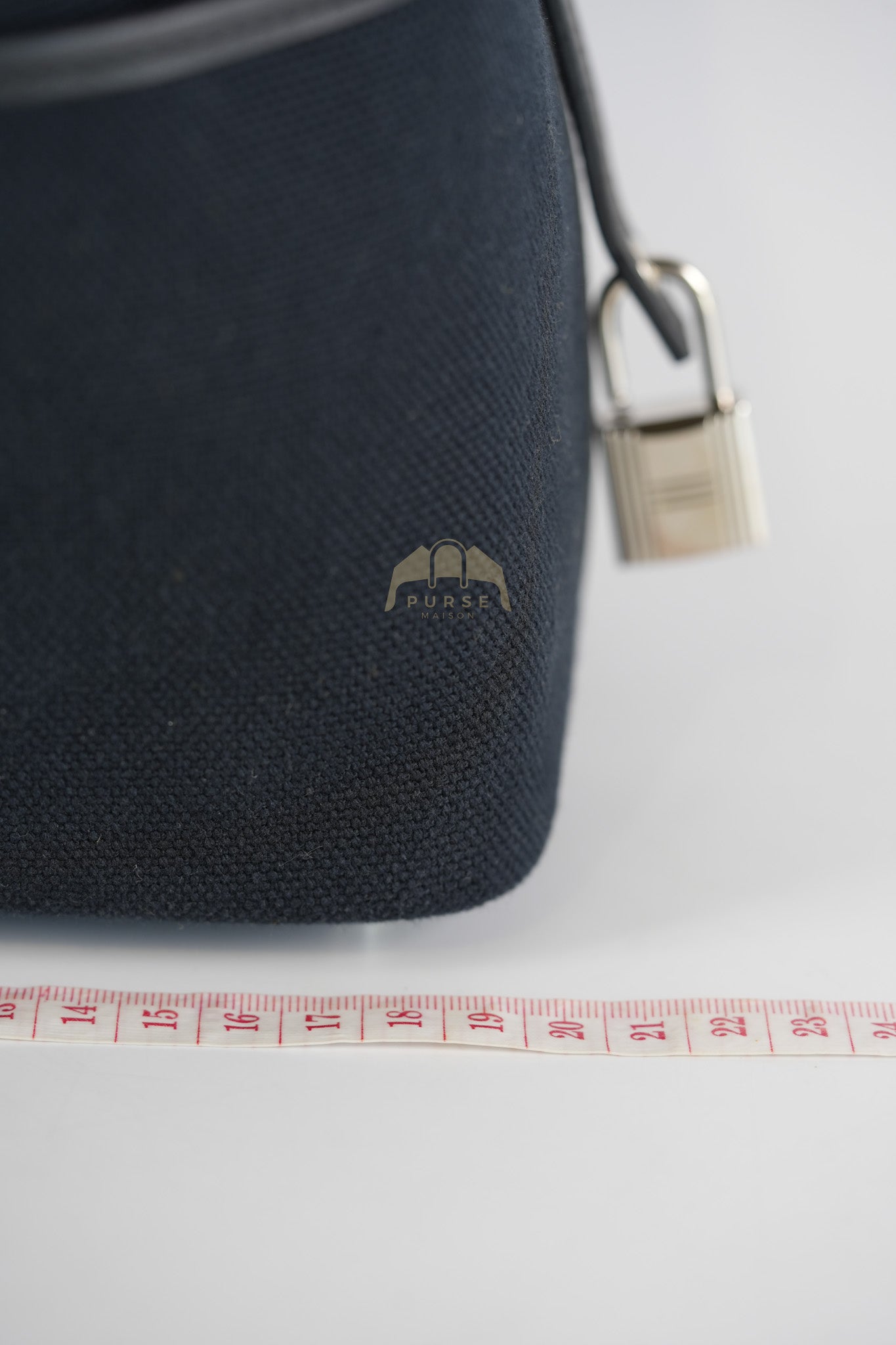 Picotin Lock 18 in Black Cargo Canvas & Palladium Hardware Stamp B (2023) | Purse Maison Luxury Bags Shop