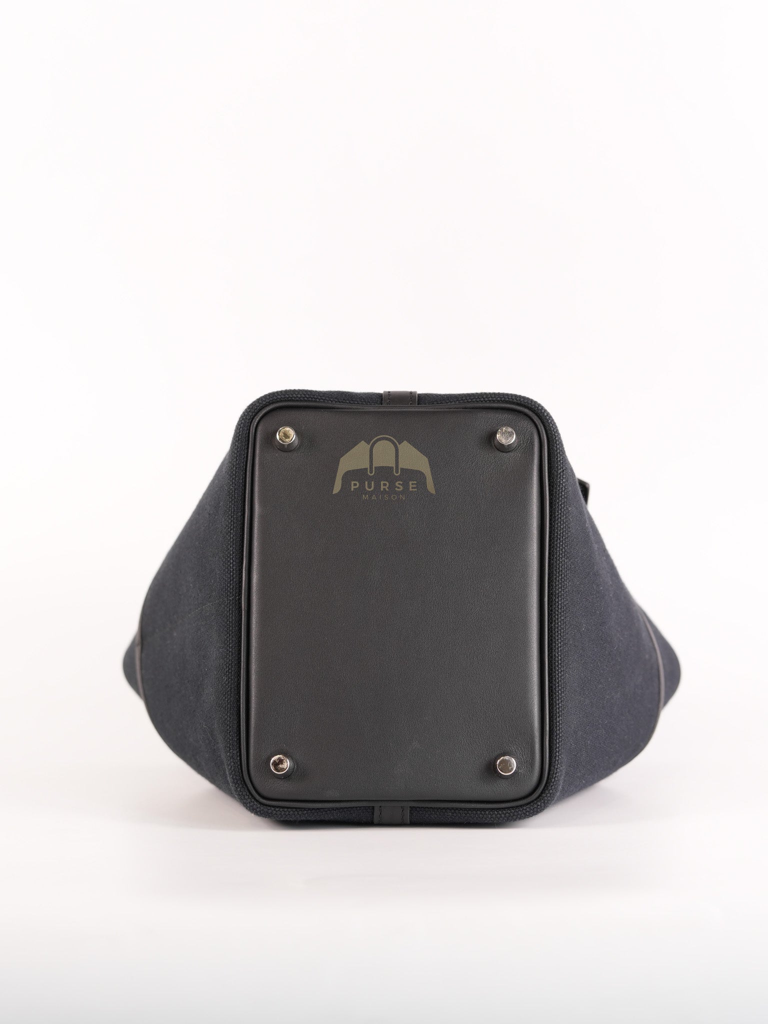 Picotin Lock 18 in Black Cargo Canvas & Palladium Hardware Stamp B (2023) | Purse Maison Luxury Bags Shop