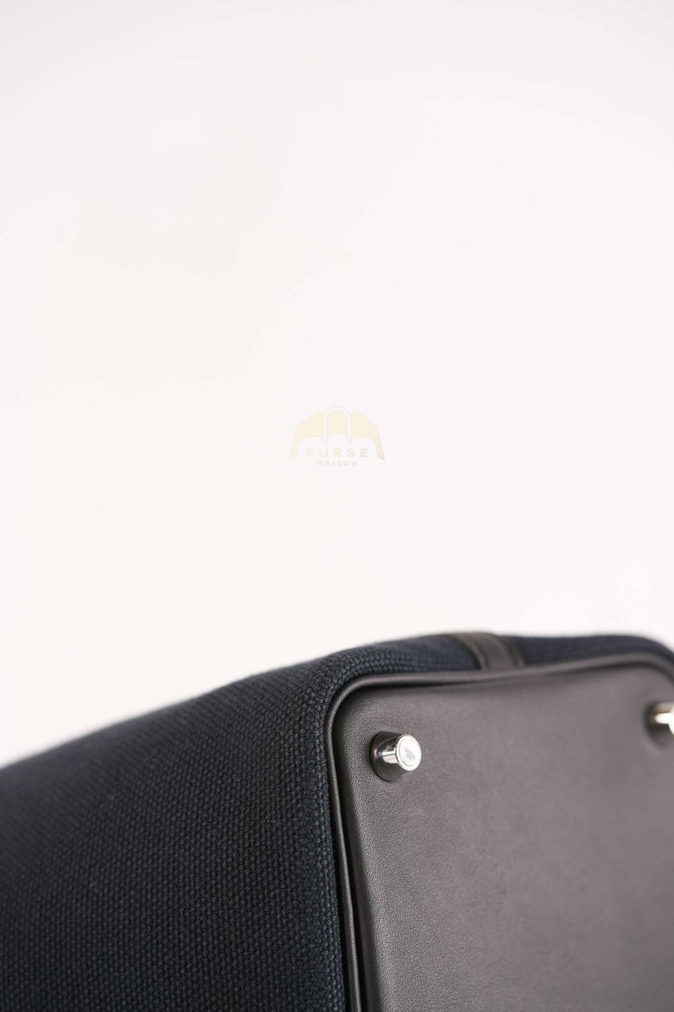 Picotin Lock 18 in Black Cargo Canvas & Palladium Hardware Stamp B (2023) | Purse Maison Luxury Bags Shop