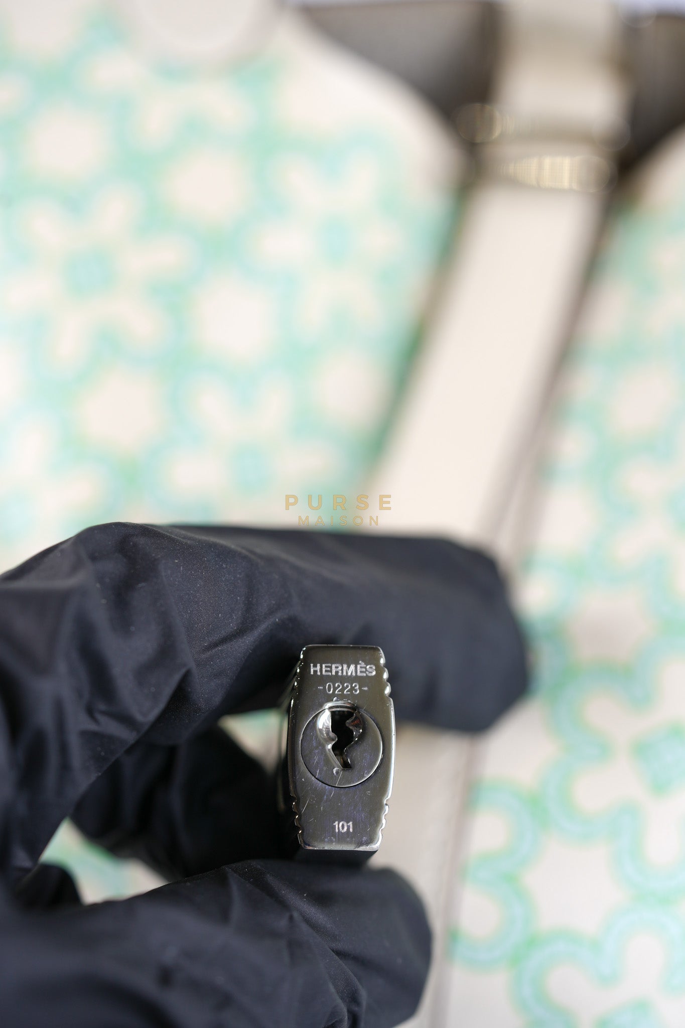 Picotin Lock Micro in Lucky Daisy Nata Swift Leather & Palladium Hardware Stamp B (2023) | Purse Maison Luxury Bags Shop