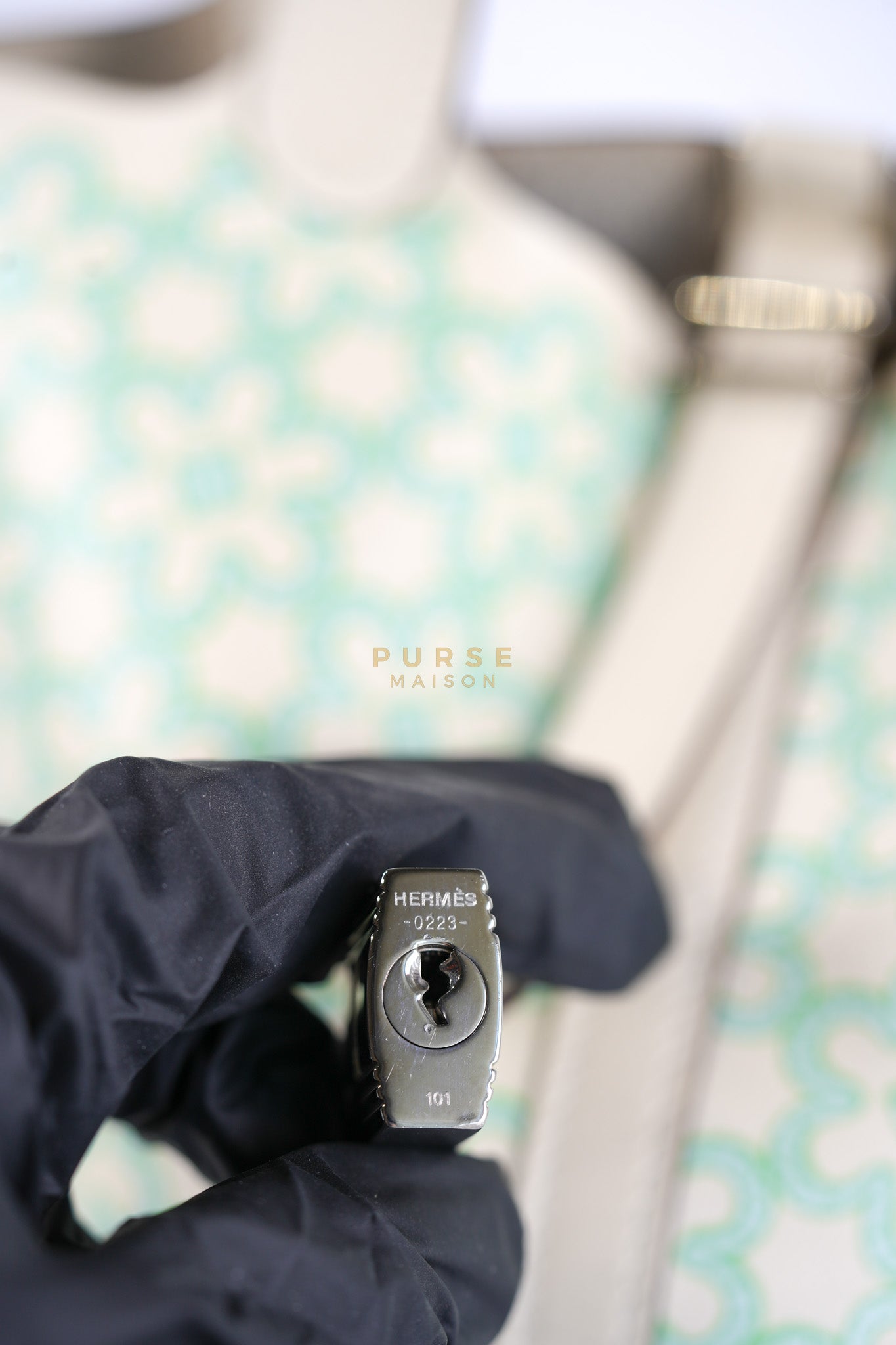 Picotin Lock Micro in Lucky Daisy Nata Swift Leather & Palladium Hardware Stamp B (2023) | Purse Maison Luxury Bags Shop