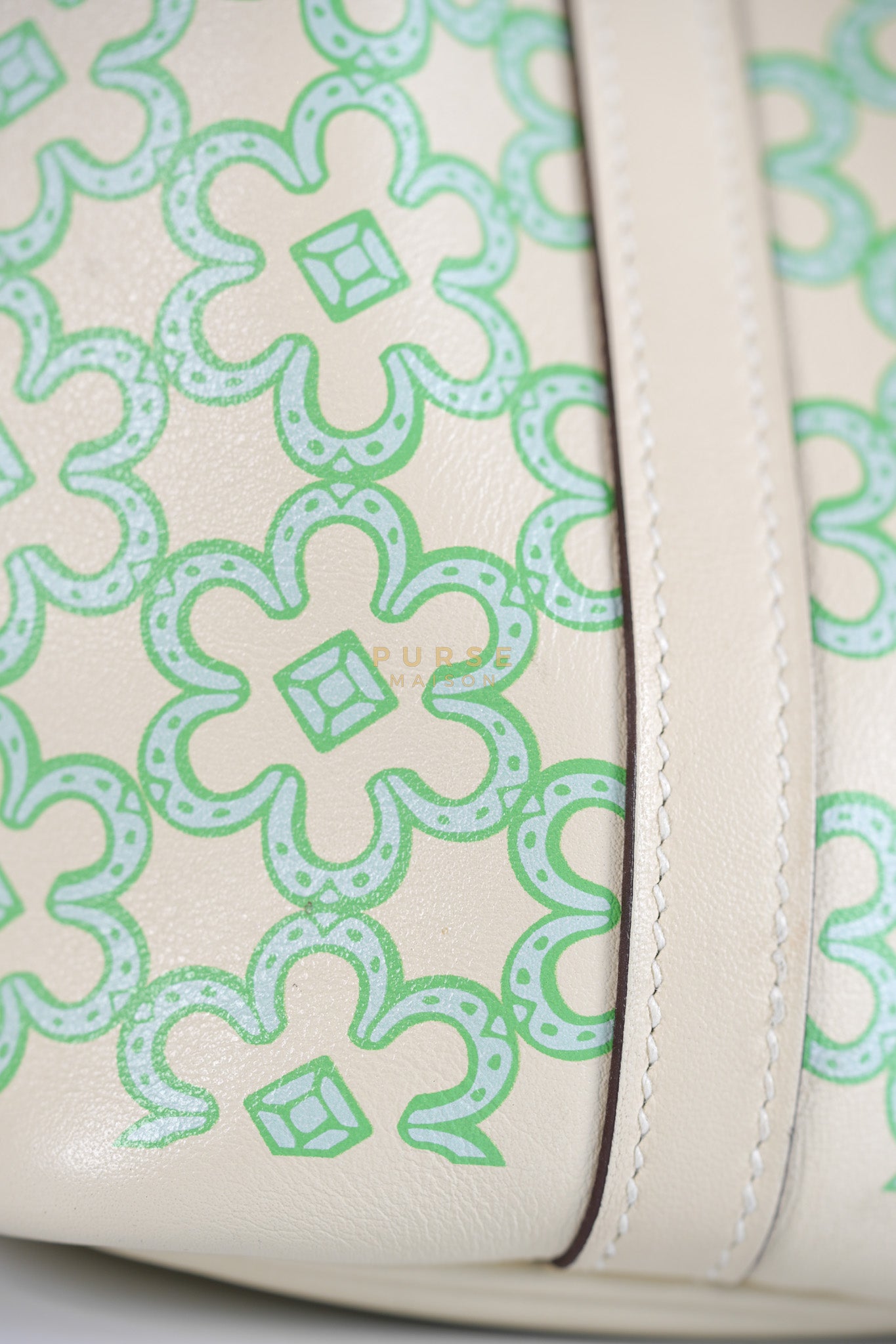 Picotin Lock Micro in Lucky Daisy Nata Swift Leather & Palladium Hardware Stamp B (2023) | Purse Maison Luxury Bags Shop