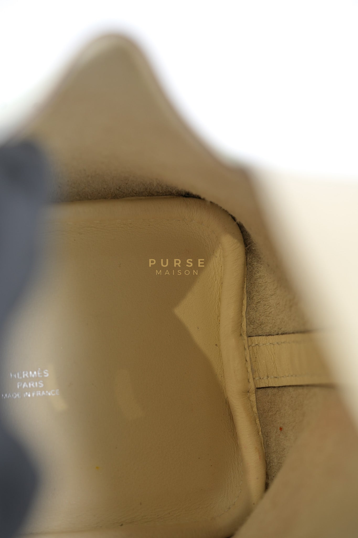 Picotin Lock Micro in Lucky Daisy Nata Swift Leather & Palladium Hardware Stamp B (2023) | Purse Maison Luxury Bags Shop