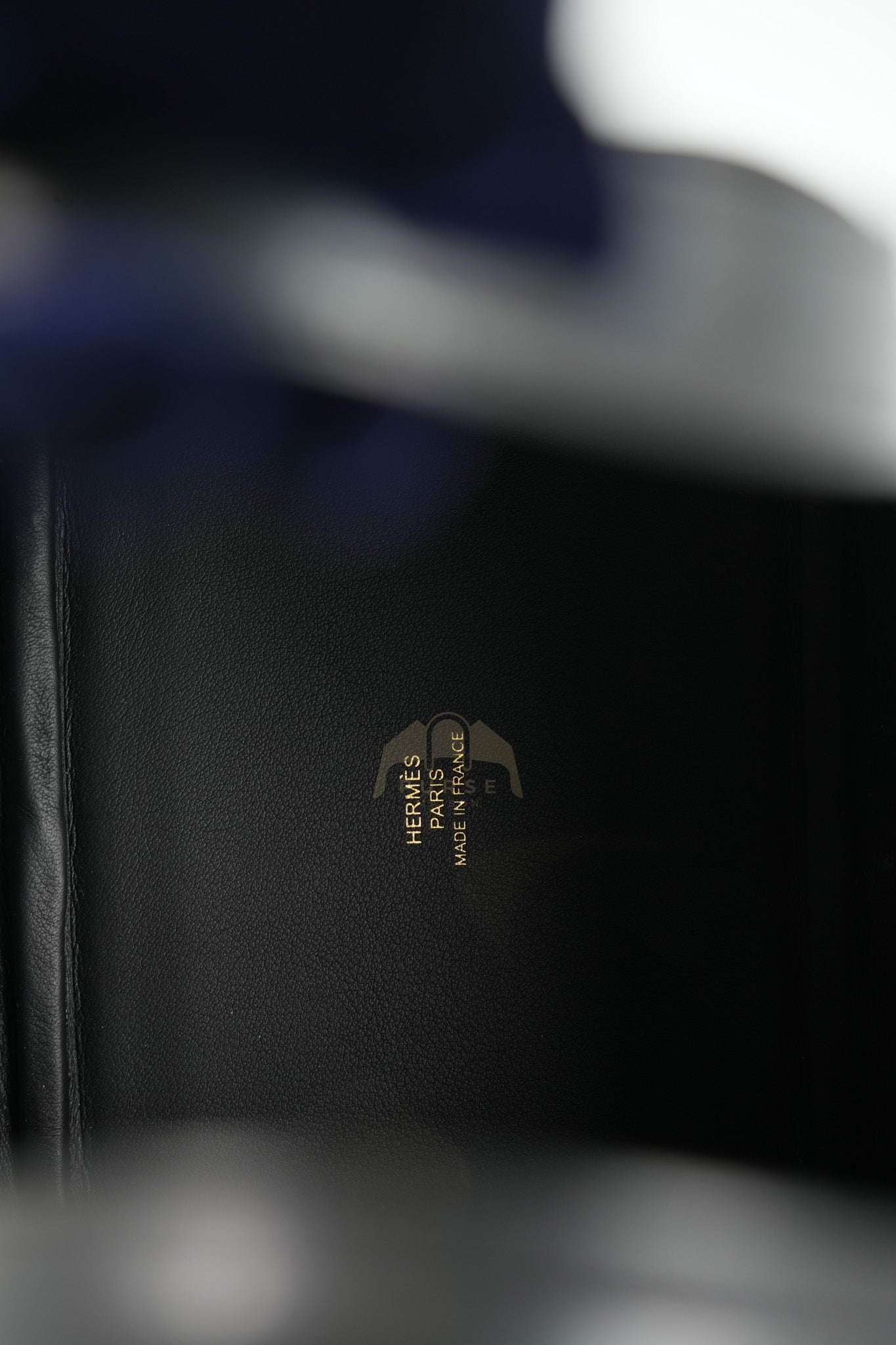 Picotin Micro in Black Ostrich Leather and Gold Hardware Stamp W (2024) | Purse Maison Luxury Bags Shop