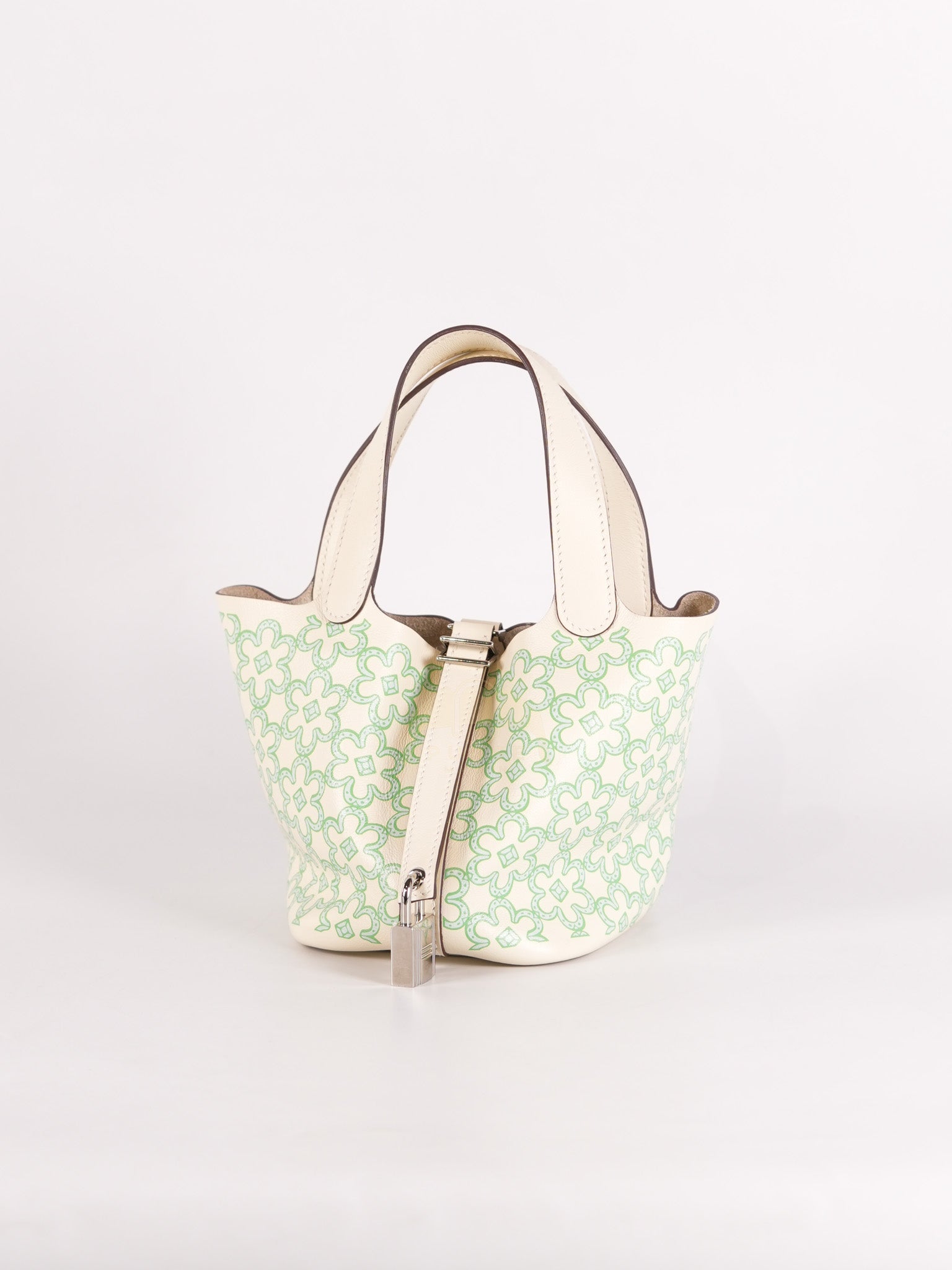 Picotin Micro Lucky Daisy in Nata Swift Leather Stamp U (2022) | Purse Maison Luxury Bags Shop