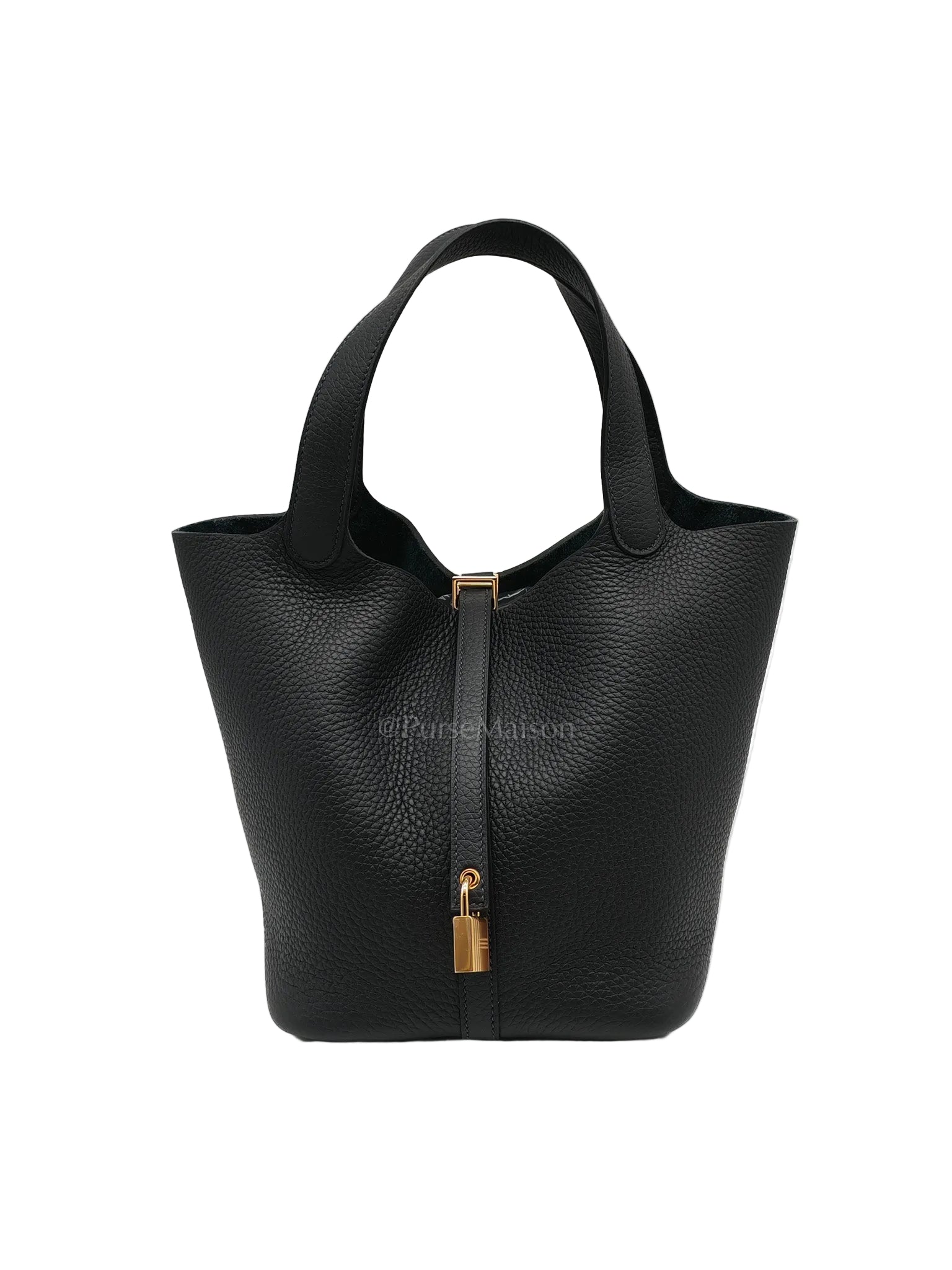 Picotin Lock 22 in Blue Indigo Clemence Leather in Gold Hardware Stamp K(2025)