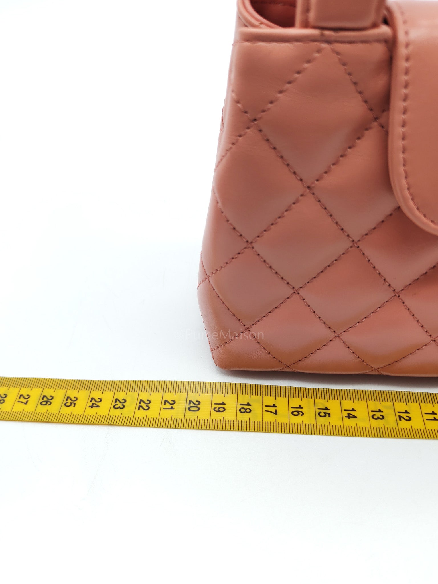 CC Kelly Small In Pink Shiny Aged Calfskin Leather & Gold Hardware Microchip