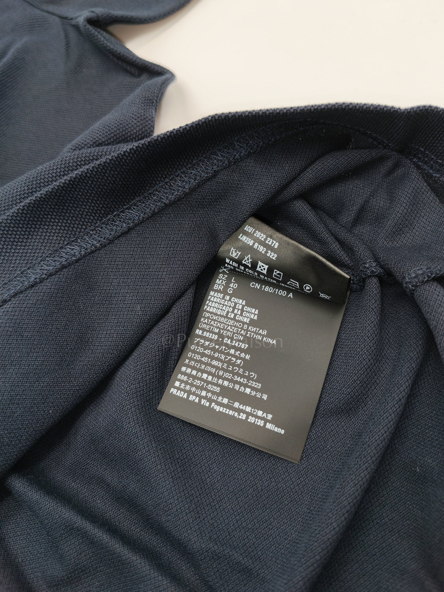 Piquet Blue Polo Shirt Size L | Purse Maison Luxury Bags Shop