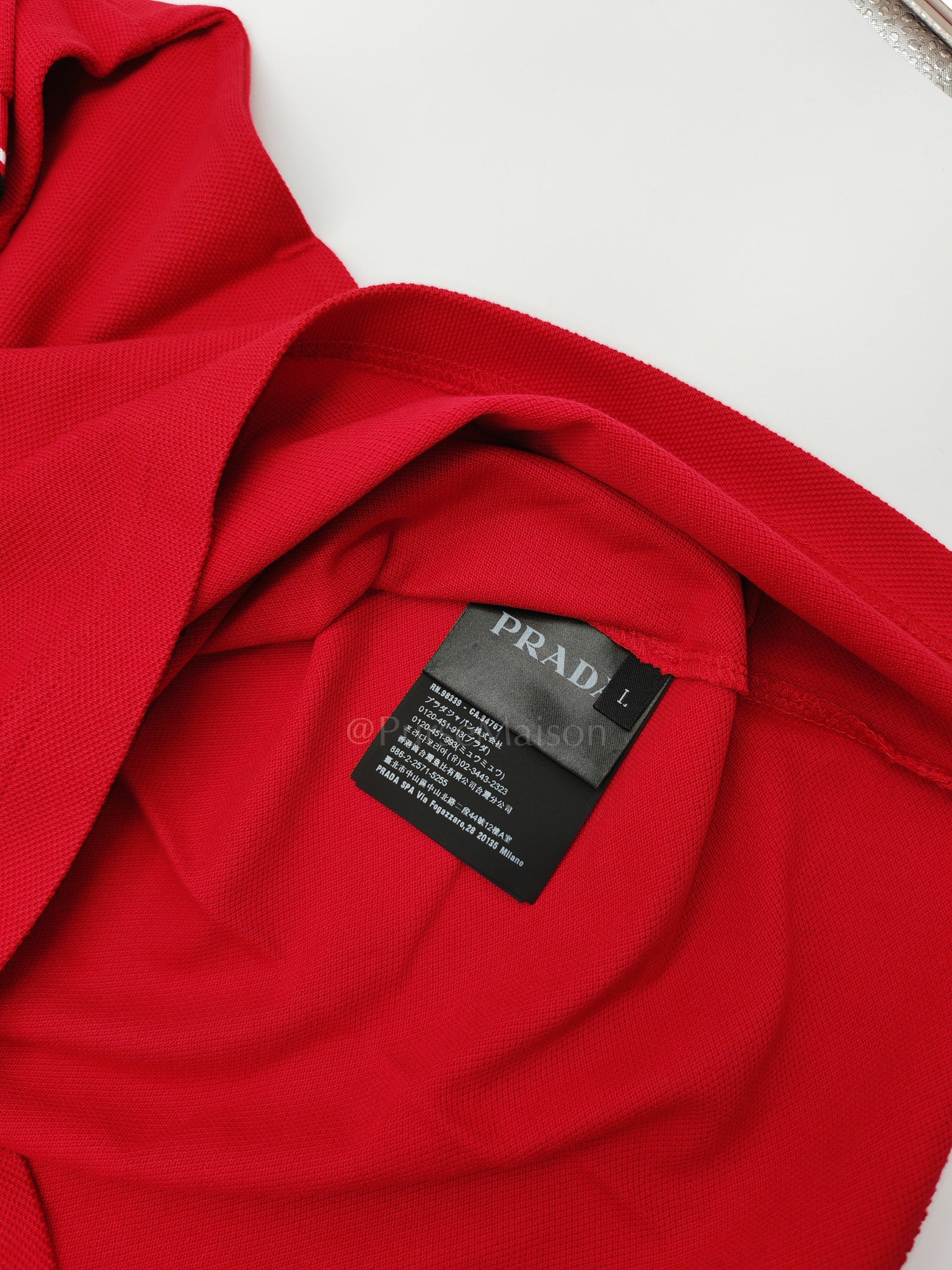Piquet Red Polo Shirt Size L | Purse Maison Luxury Bags Shop