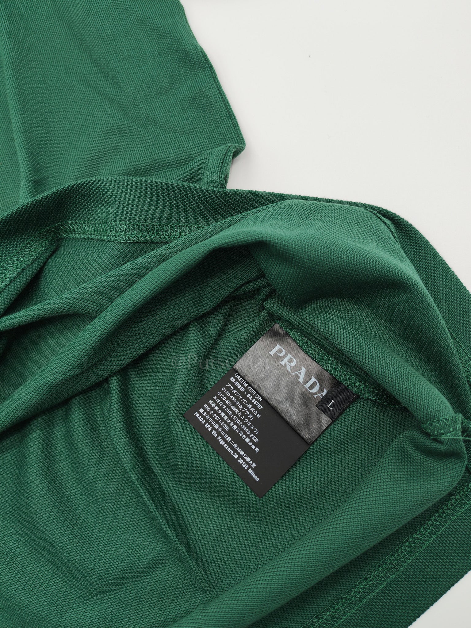 Piquit Abete (Green )Polo Shirt Size L | Purse Maison Luxury Bags Shop